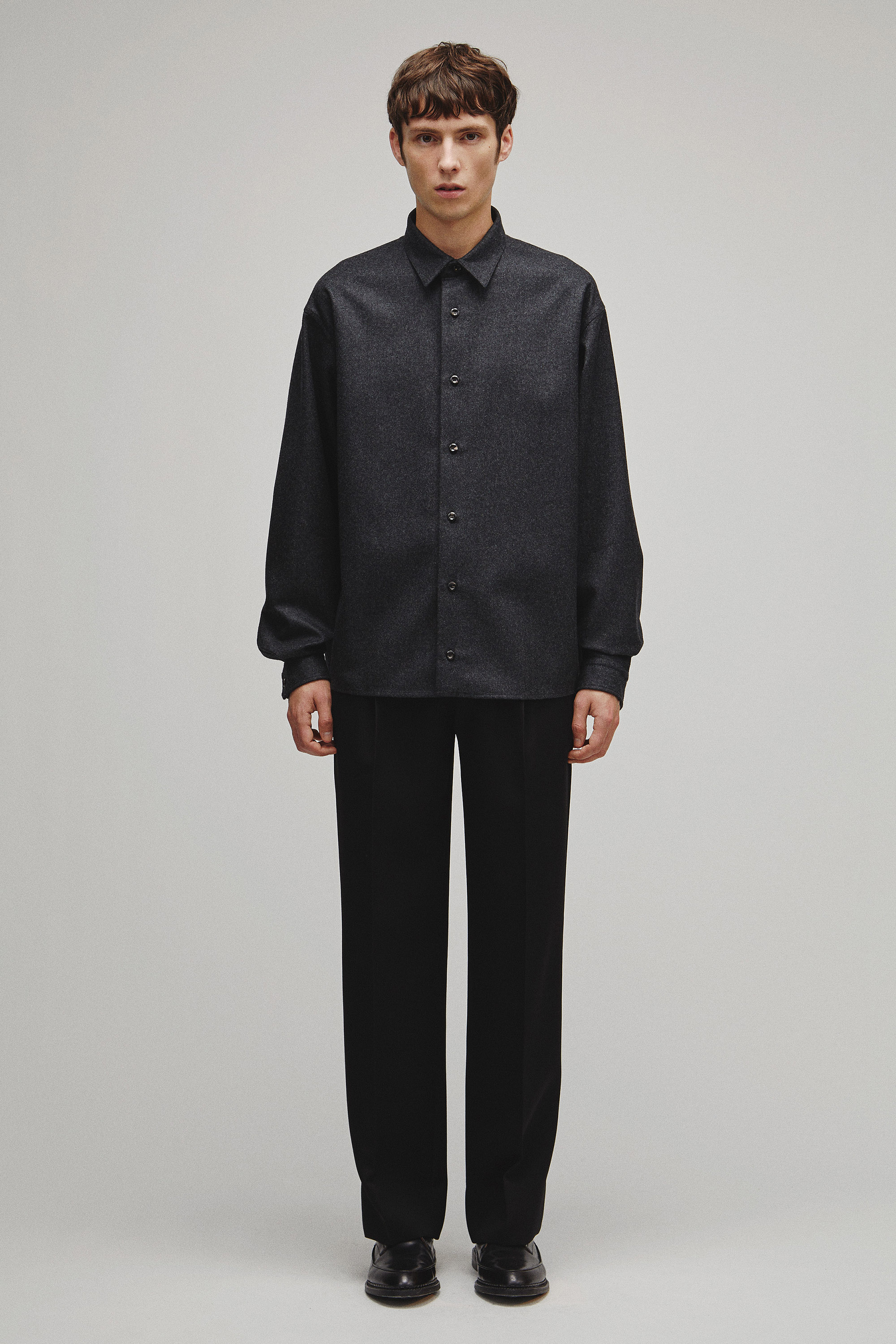 RERACS REGULAR COLLAR FLANNNEL SHIRT