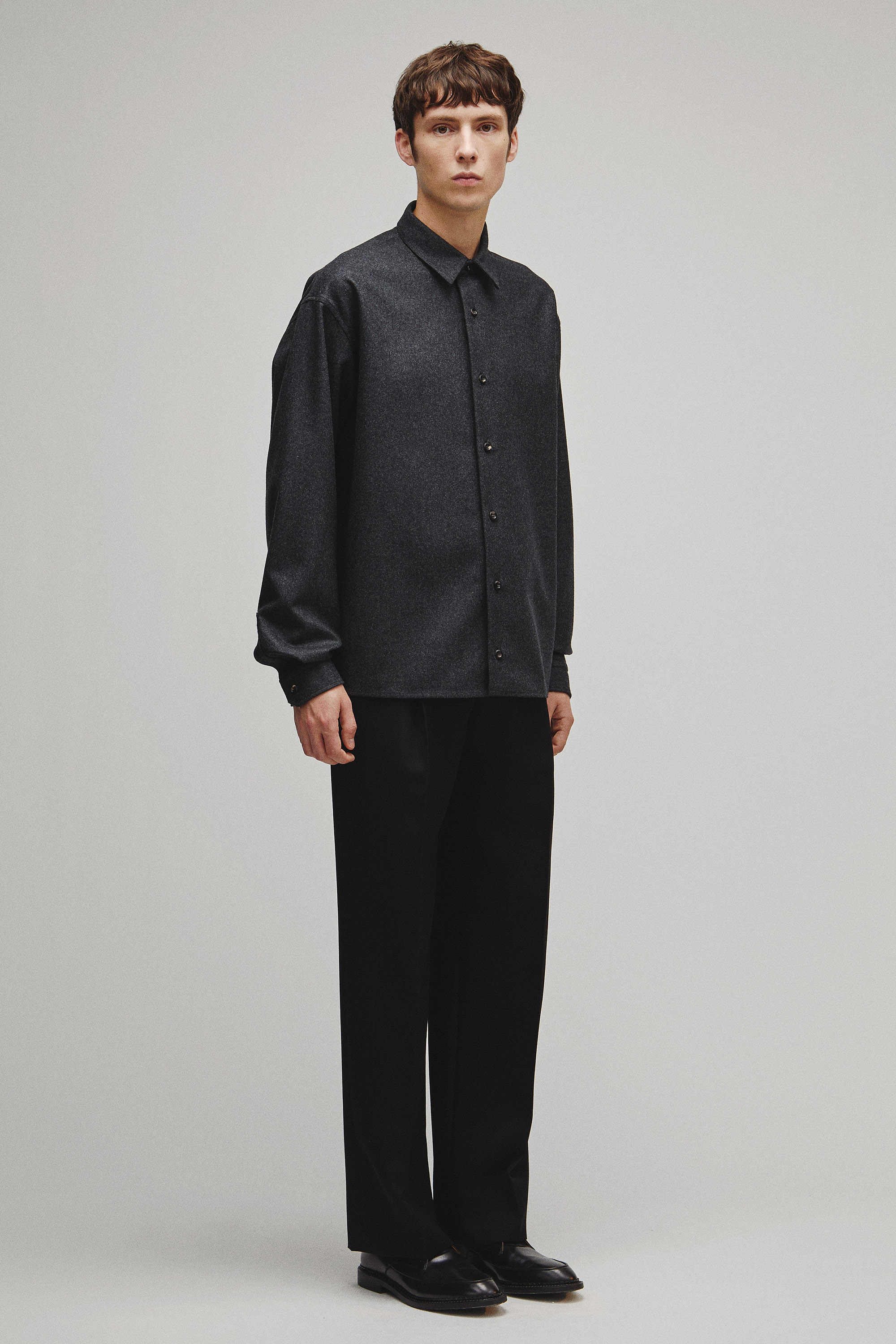 RERACS REGULAR COLLAR FLANNNEL SHIRT