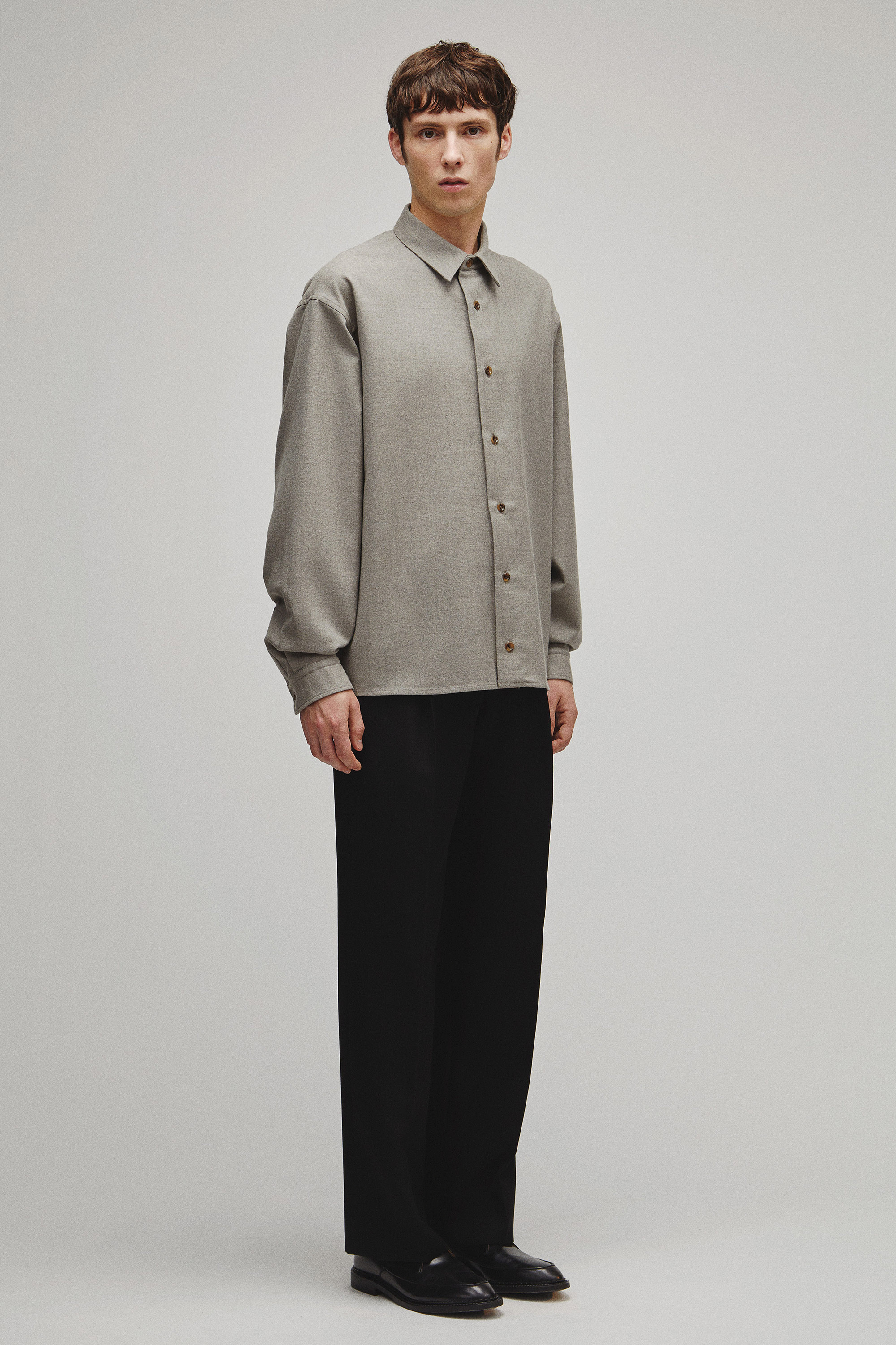 RERACS REGULAR COLLAR FLANNNEL SHIRT