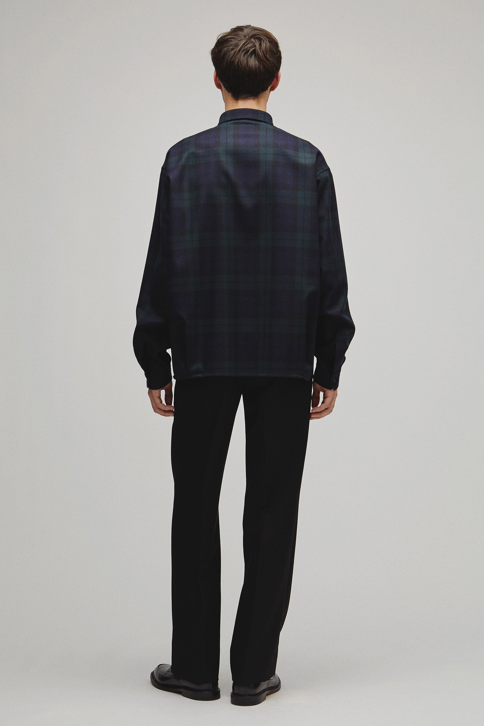 RERACS REGULAR COLLAR FLANNNEL SHIRT