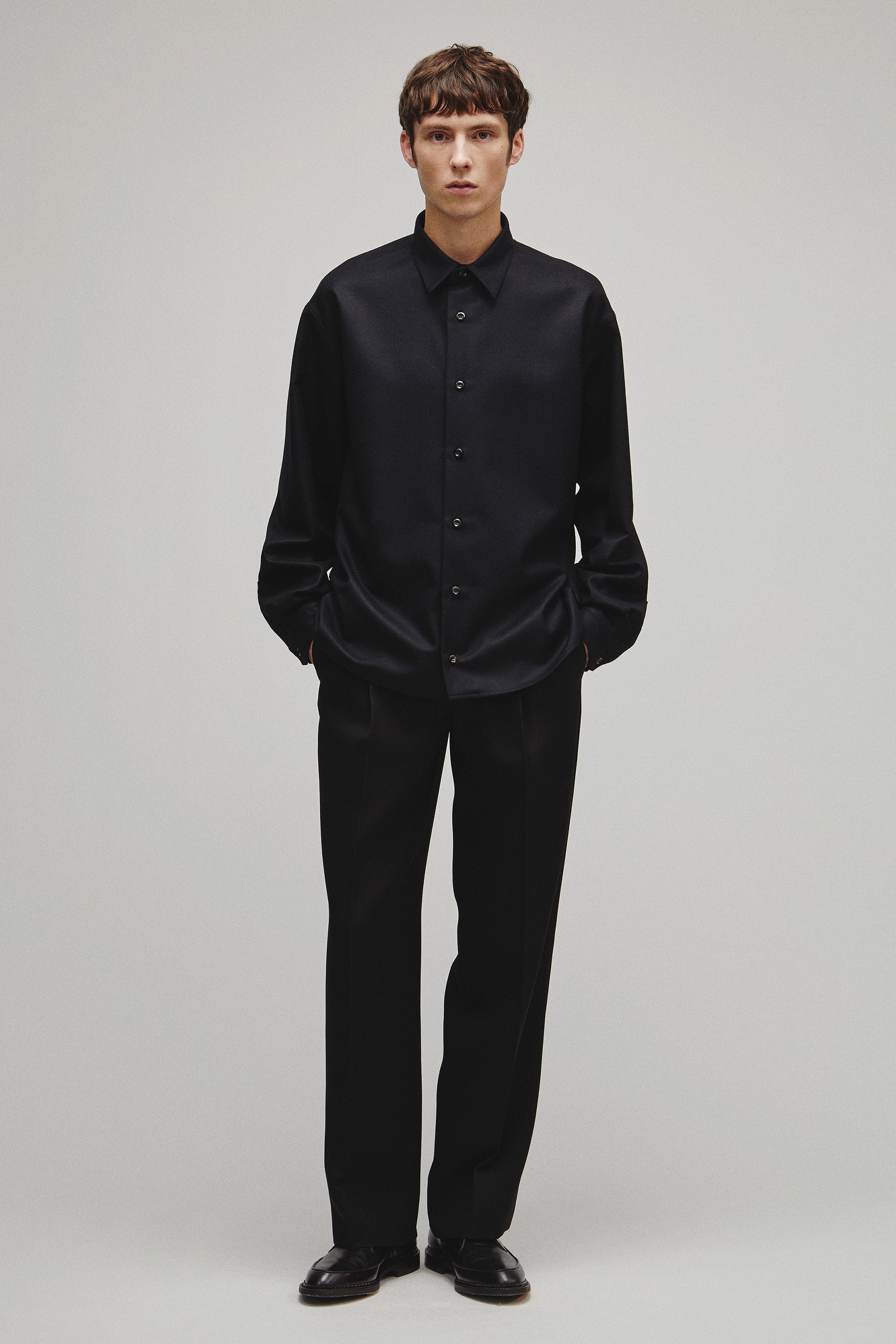 RERACS REGULAR COLLAR FLANNNEL SHIRT