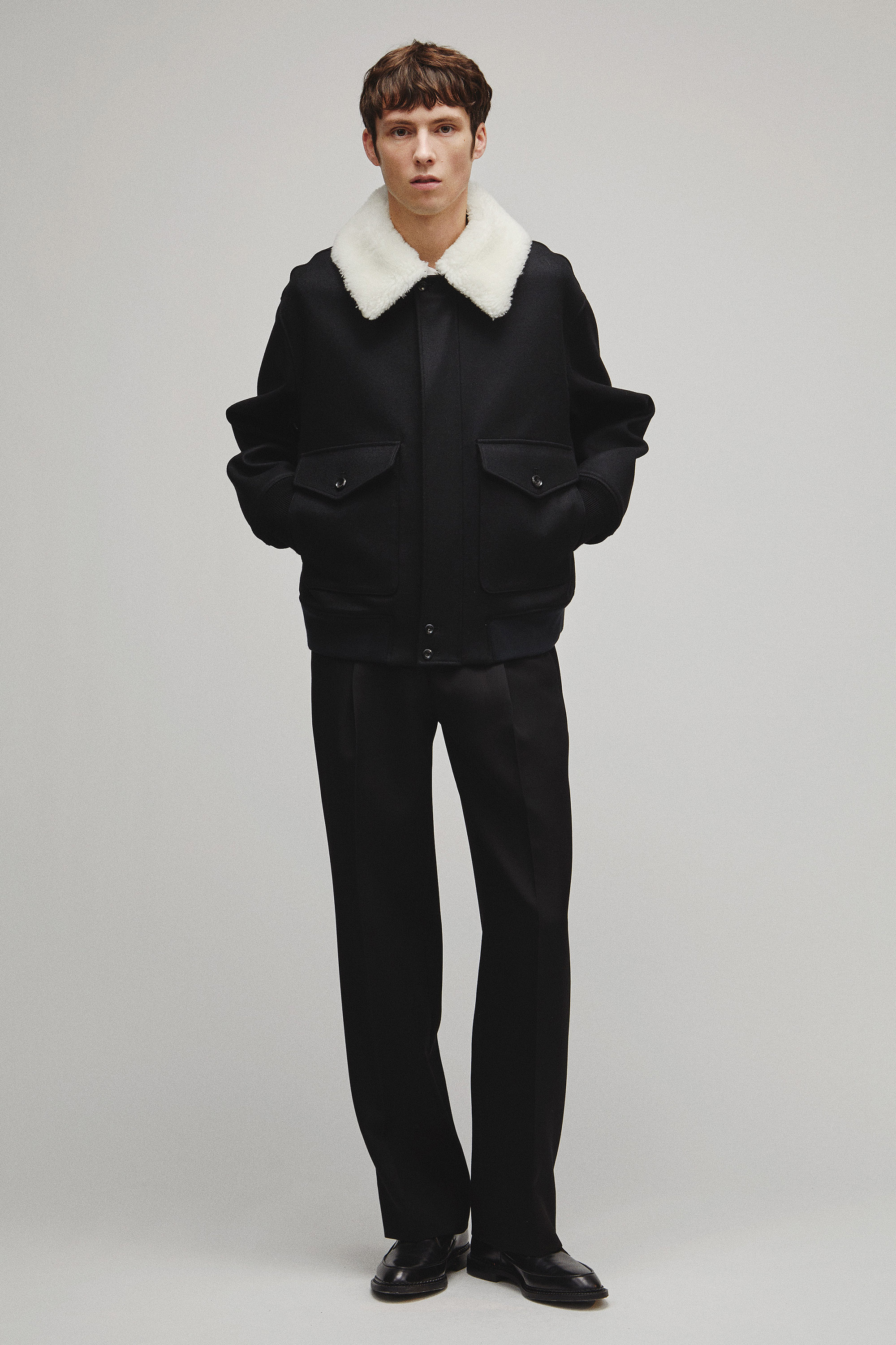THE A2 JACKET M WITH BOA COLLAR