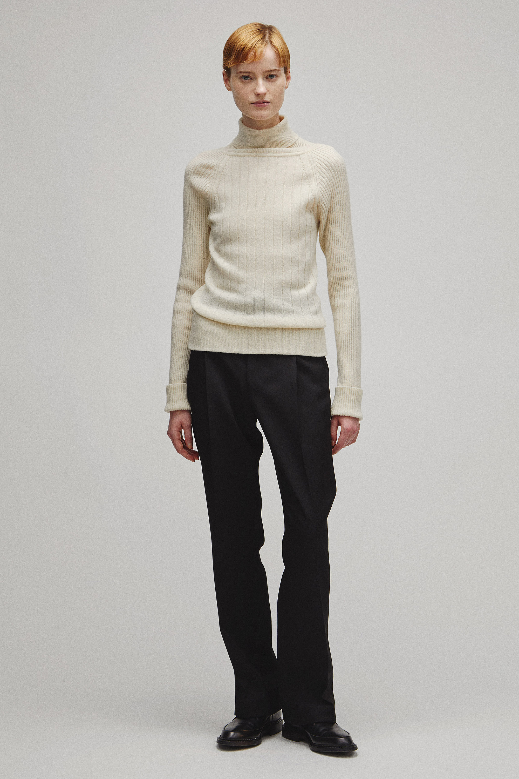 RERACS RAGLAN TURTLE NECK PULLOVER KNIT WOMENS