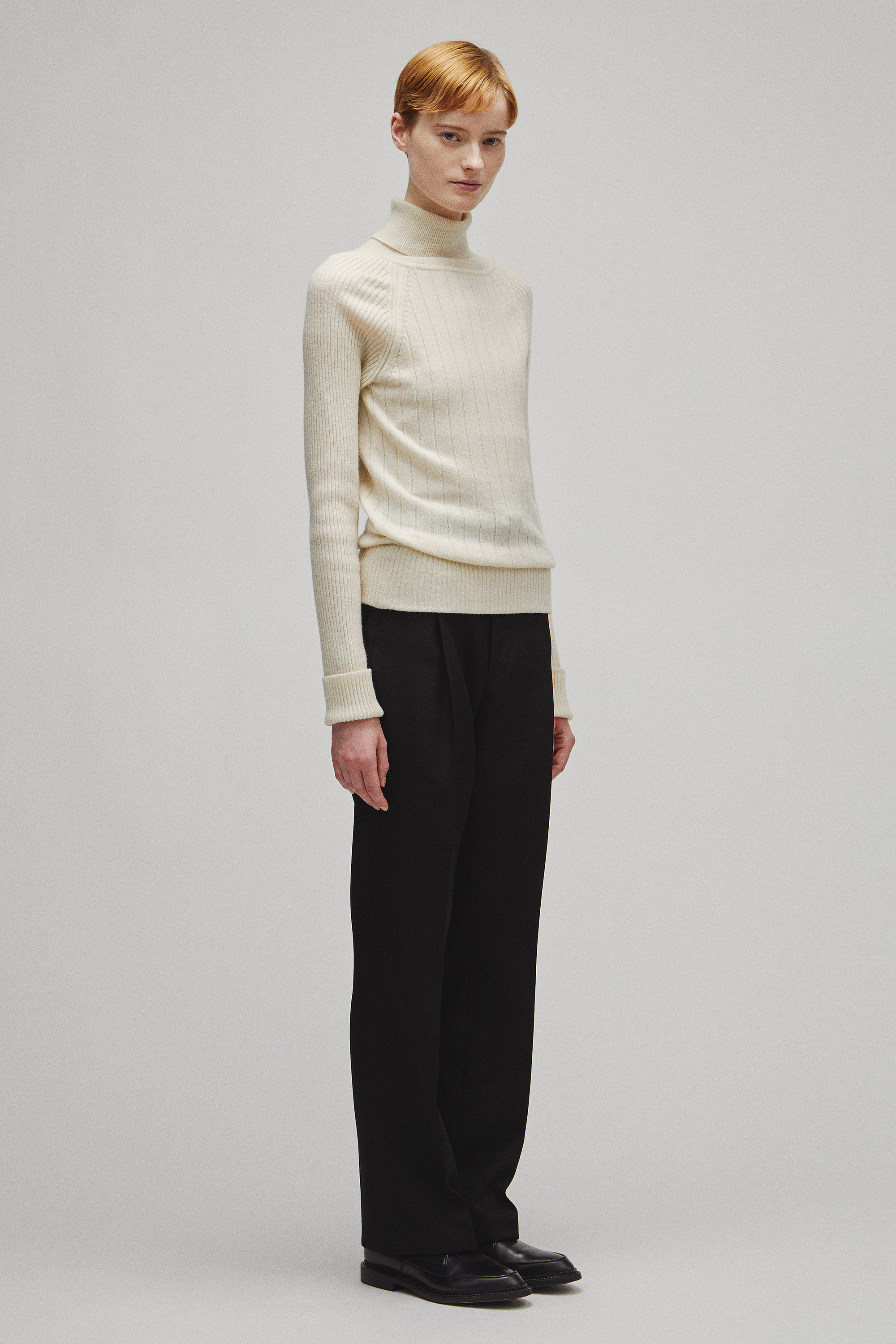RERACS RAGLAN TURTLE NECK PULLOVER KNIT WOMENS