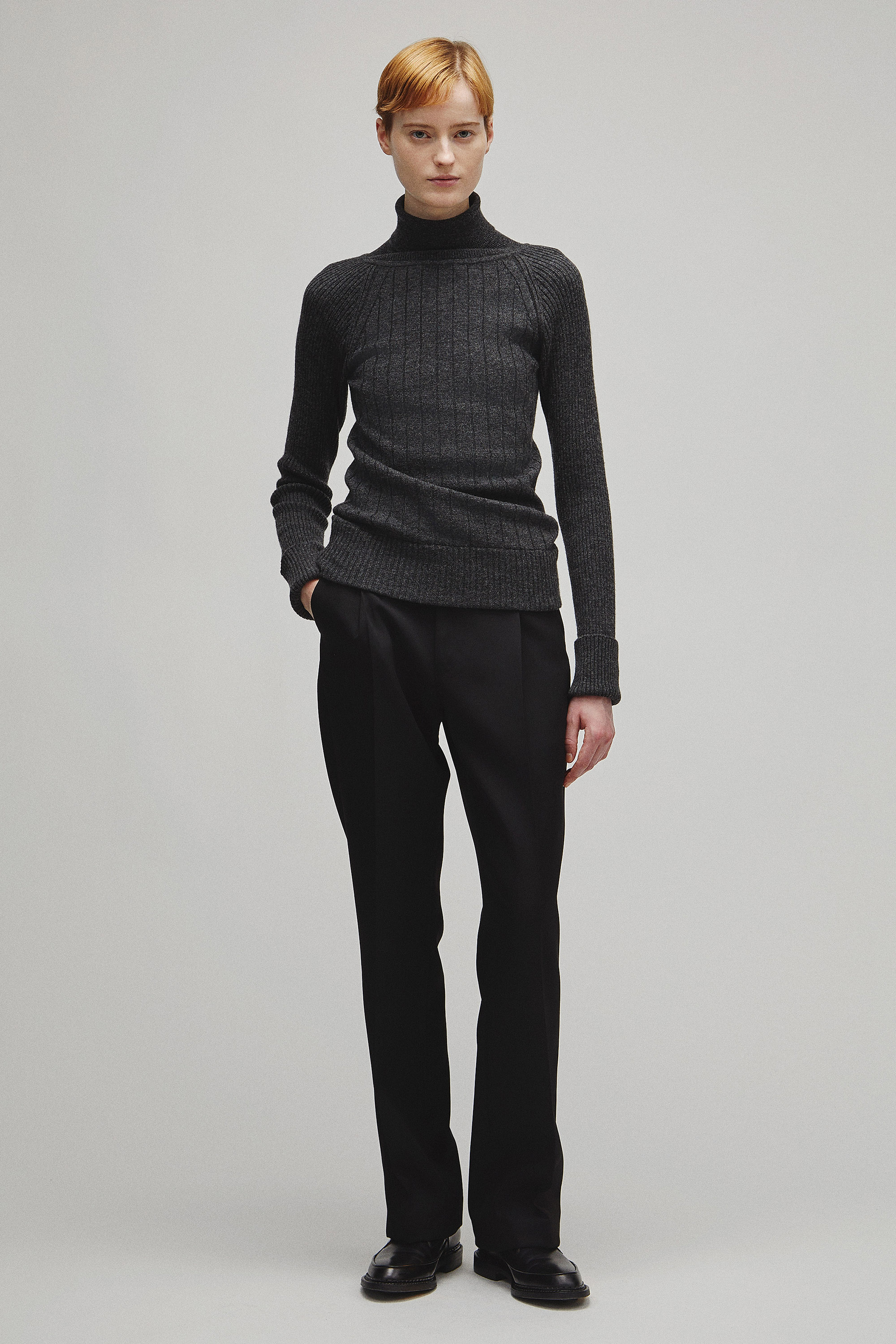 RERACS RAGLAN TURTLE NECK PULLOVER KNIT WOMENS