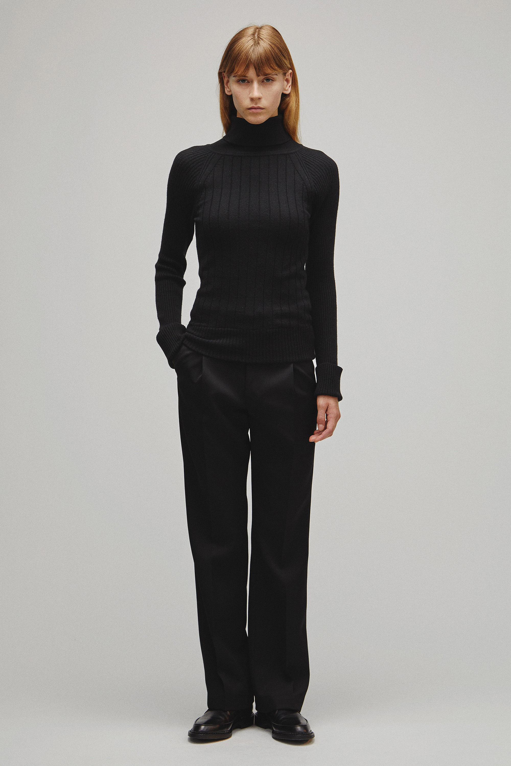 RERACS RAGLAN TURTLE NECK PULLOVER KNIT