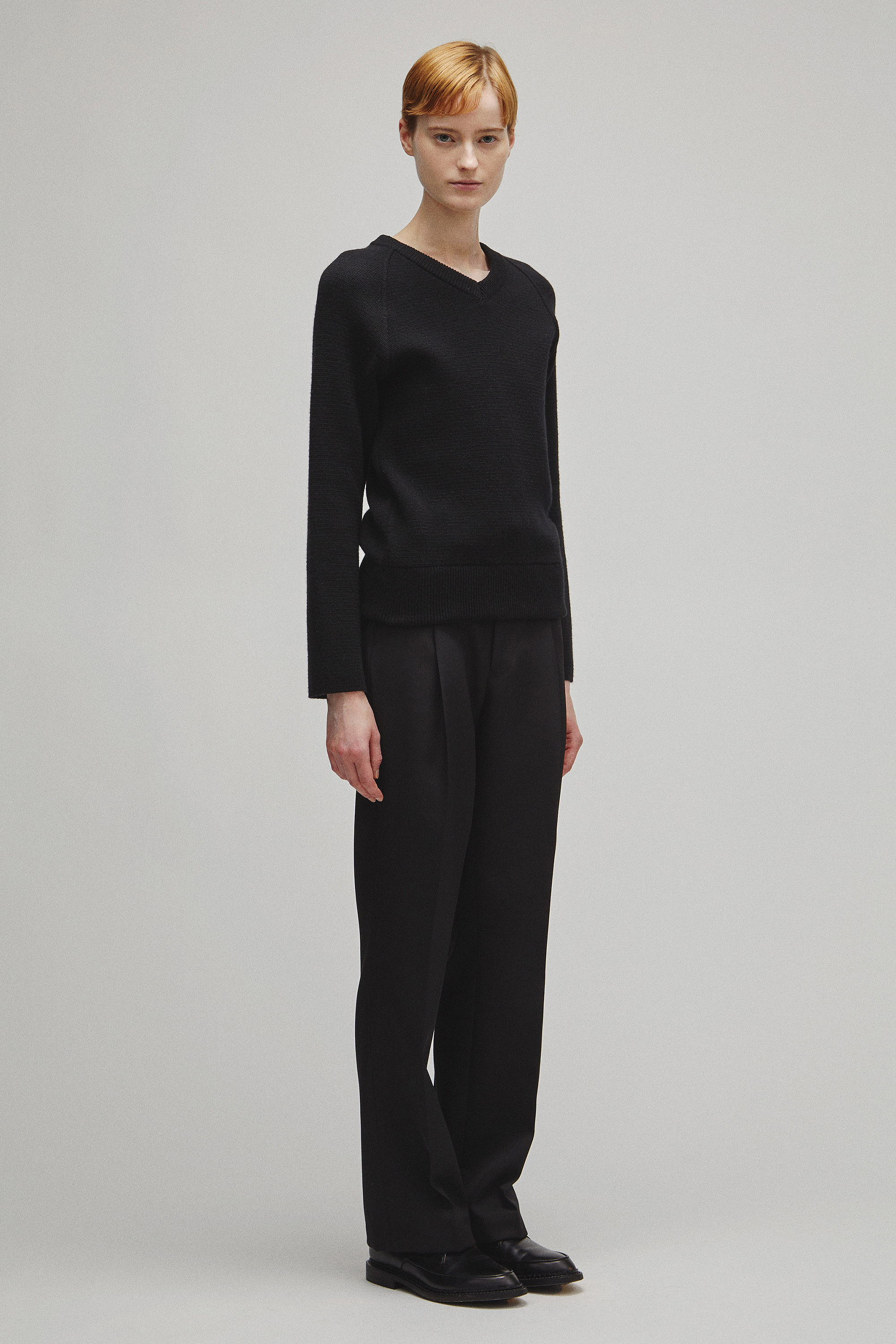 RERACS RAGLAN V NECK PULLOVER KNIT WOMENS