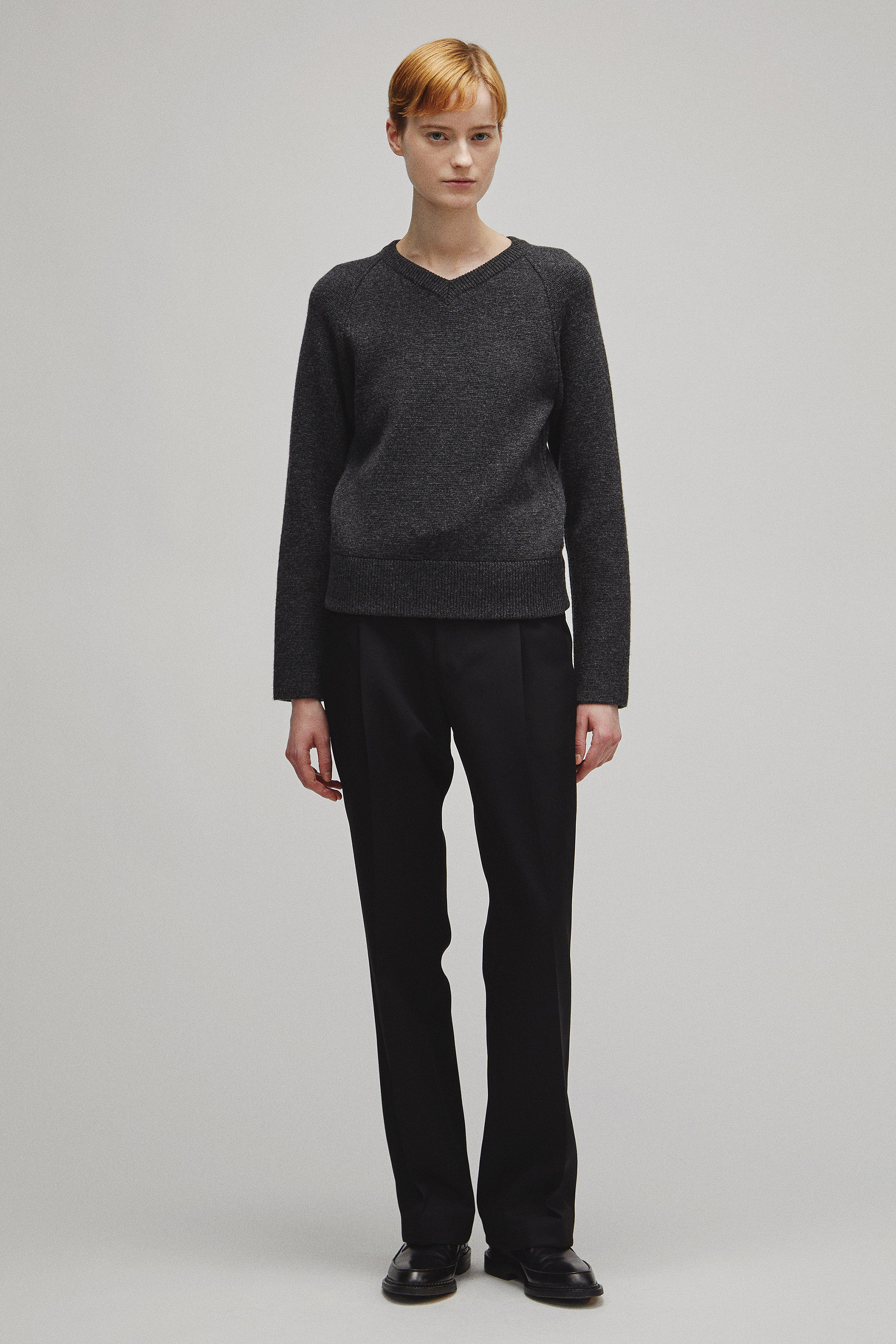 RERACS RAGLAN V NECK PULLOVER KNIT WOMENS