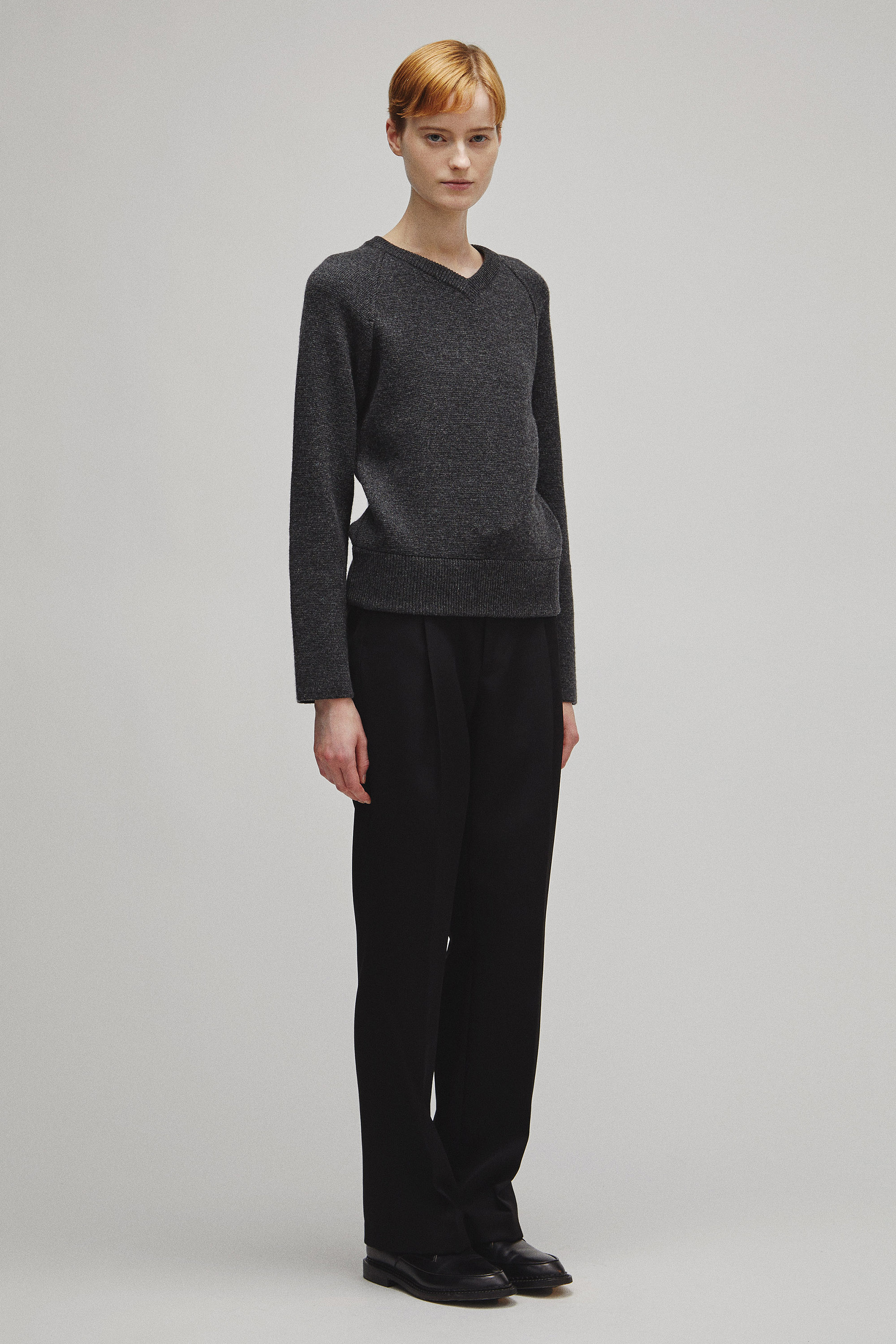 RERACS RAGLAN V NECK PULLOVER KNIT WOMENS
