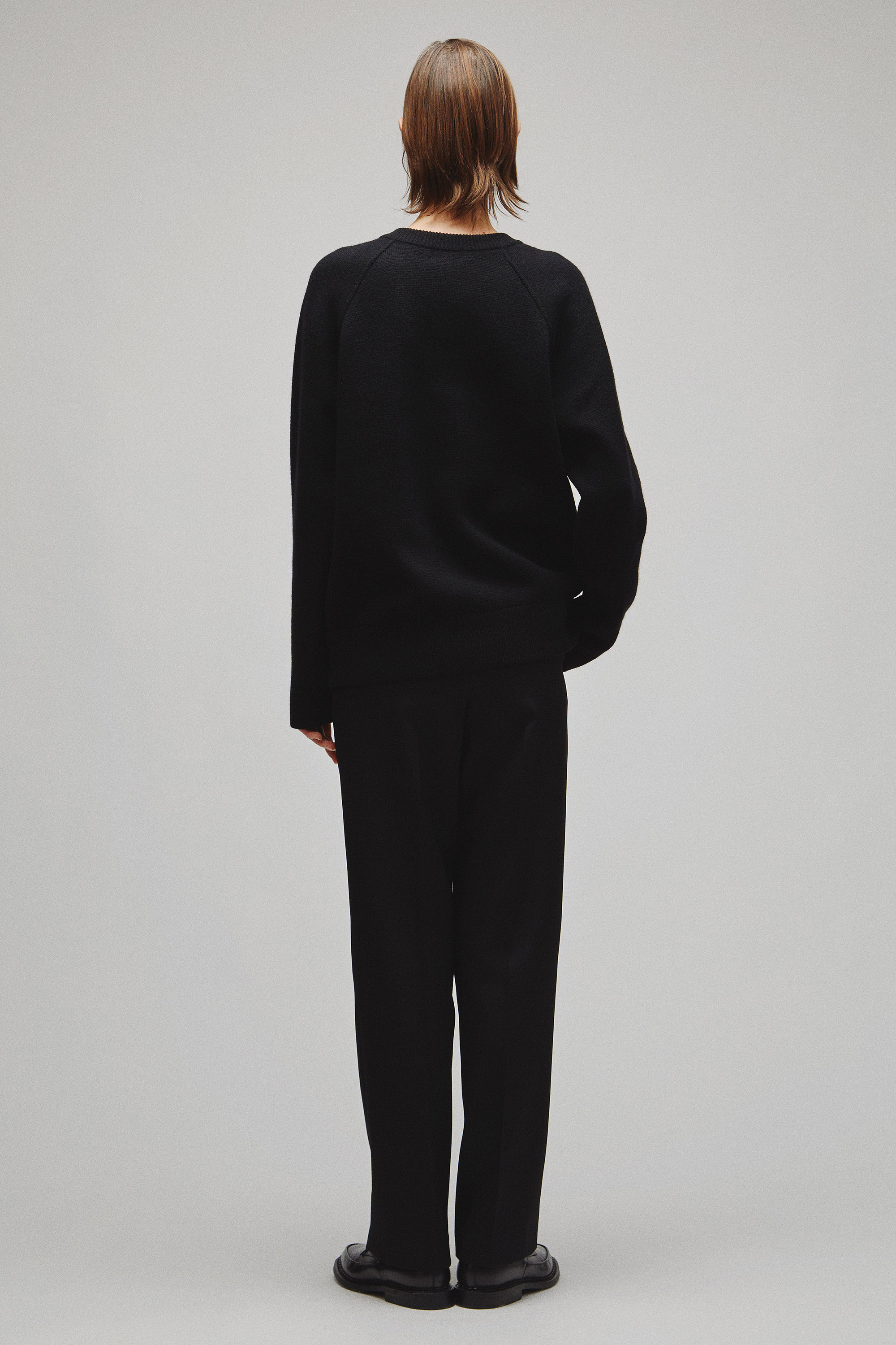 RERACS RAGLAN V NECK PULLOVER KNIT