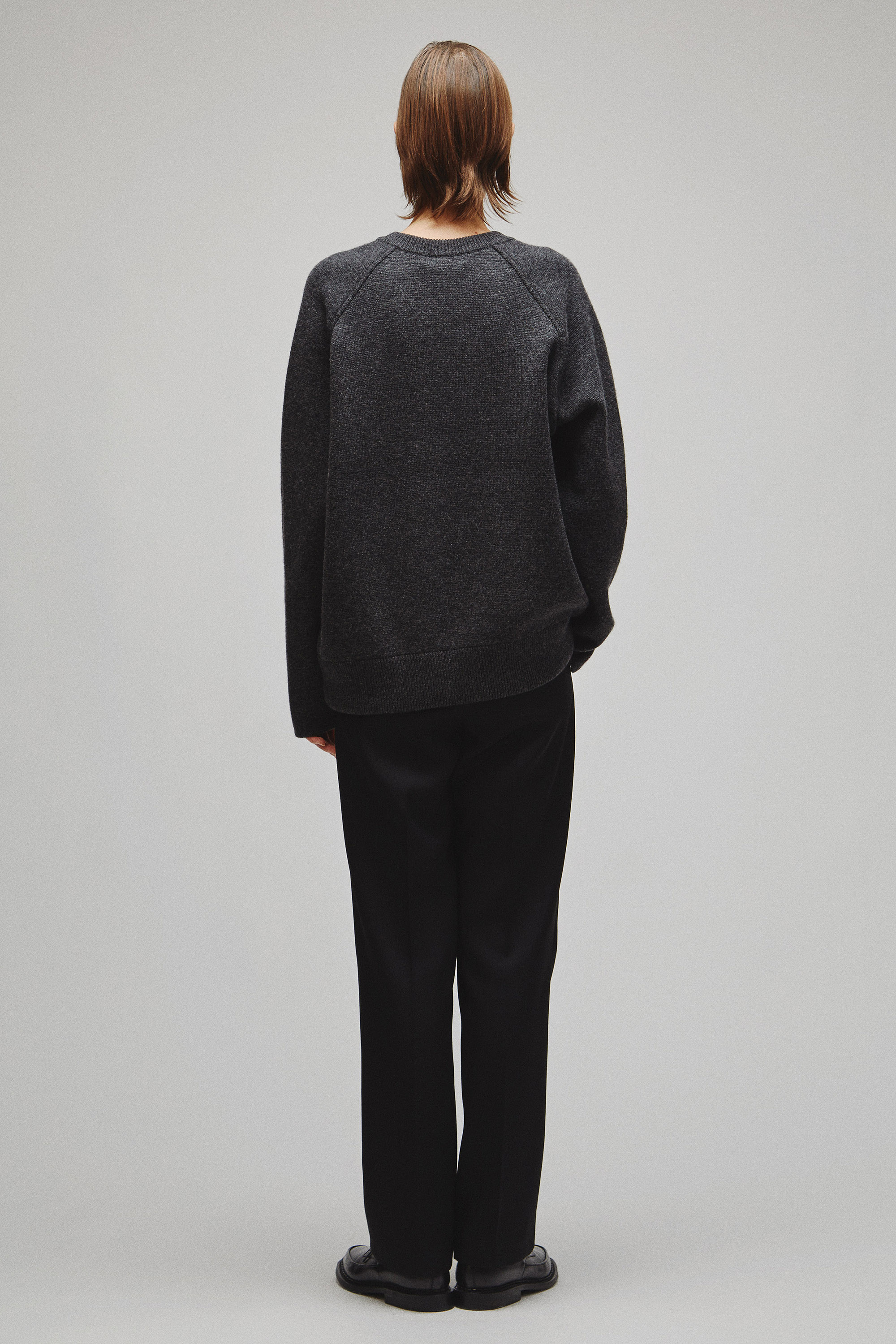 RERACS RAGLAN V NECK PULLOVER KNIT