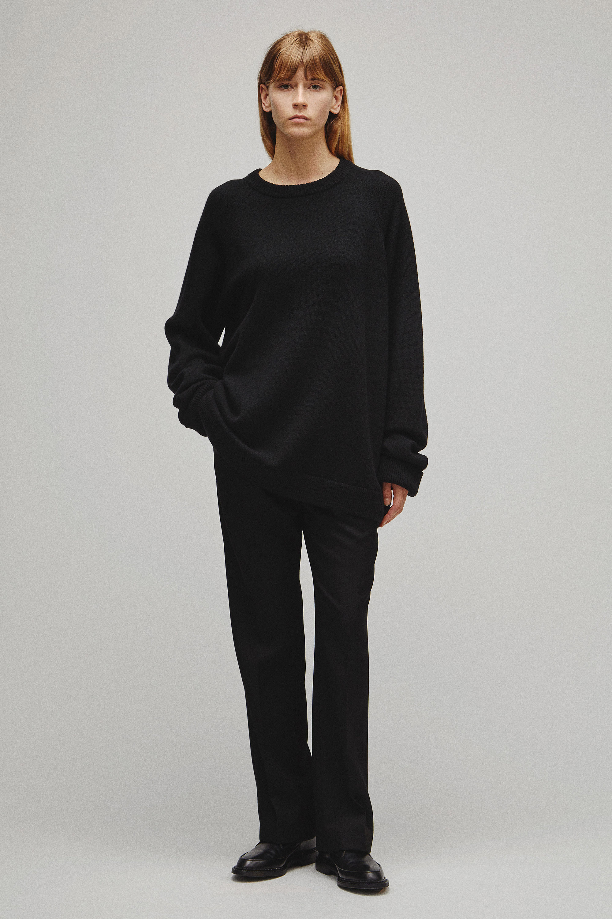 RERACS RAGLAN CREW NECK PULLOVER KNIT