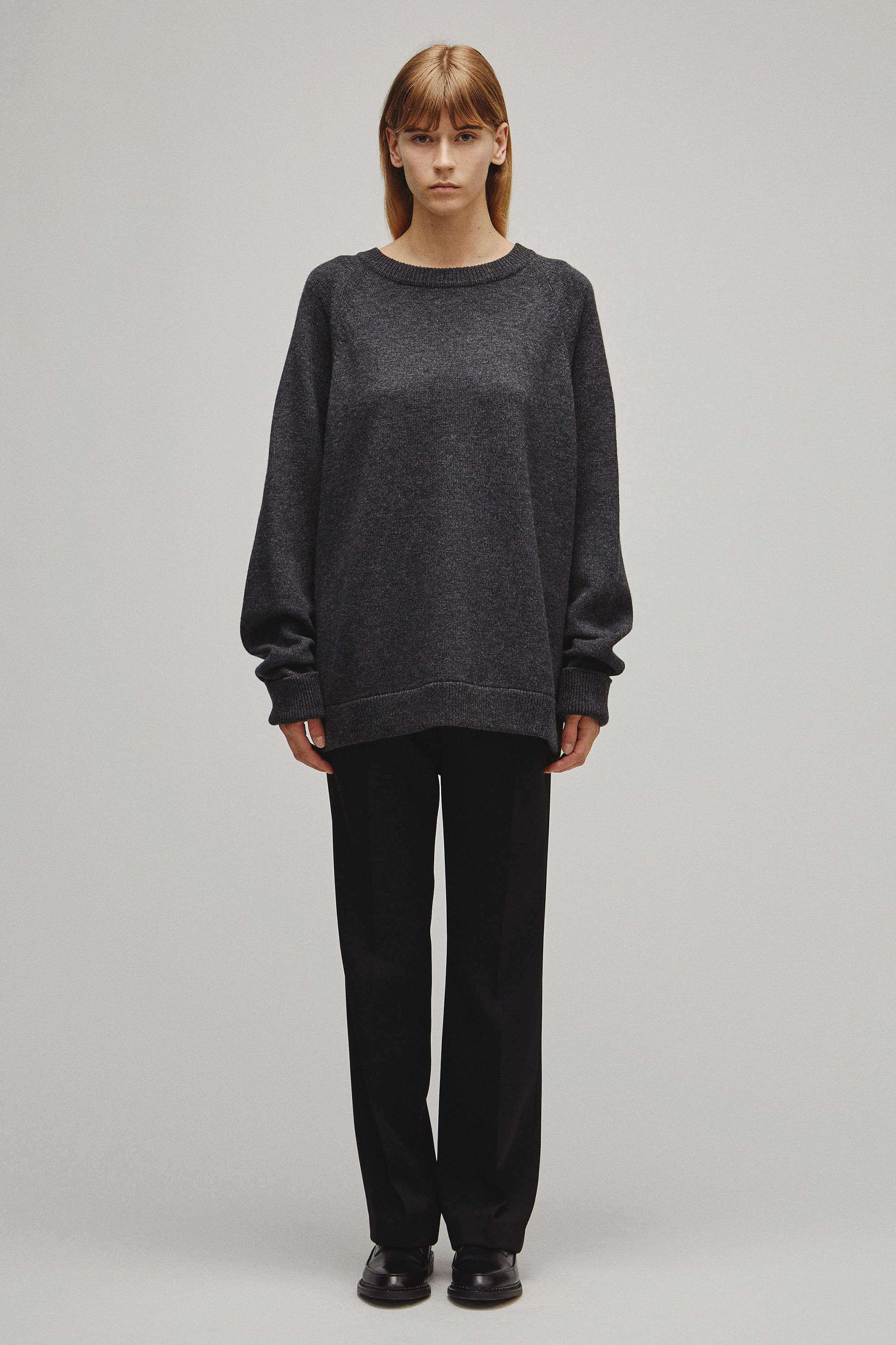 RERACS RAGLAN CREW NECK PULLOVER KNIT