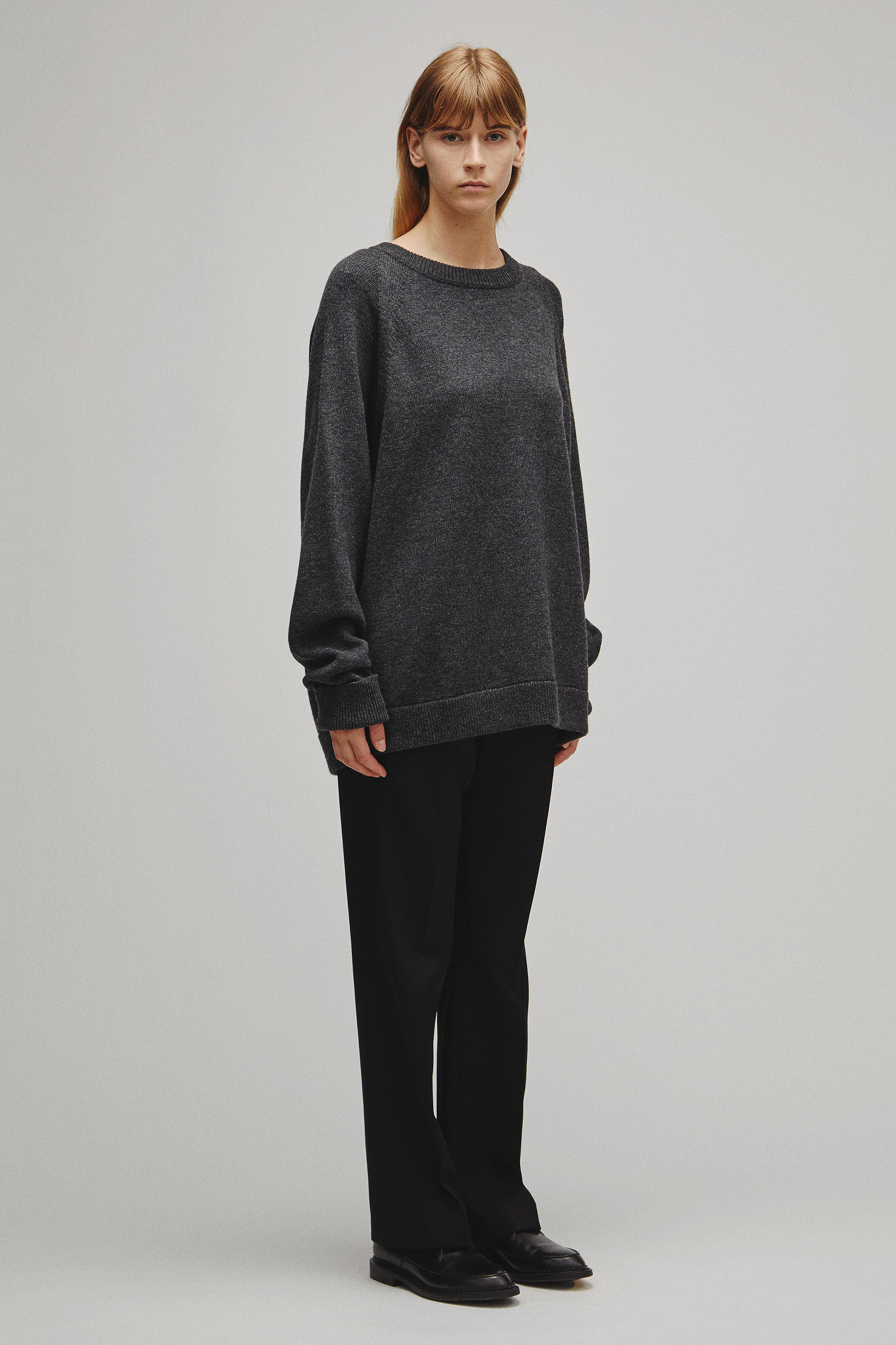 RERACS RAGLAN CREW NECK PULLOVER KNIT