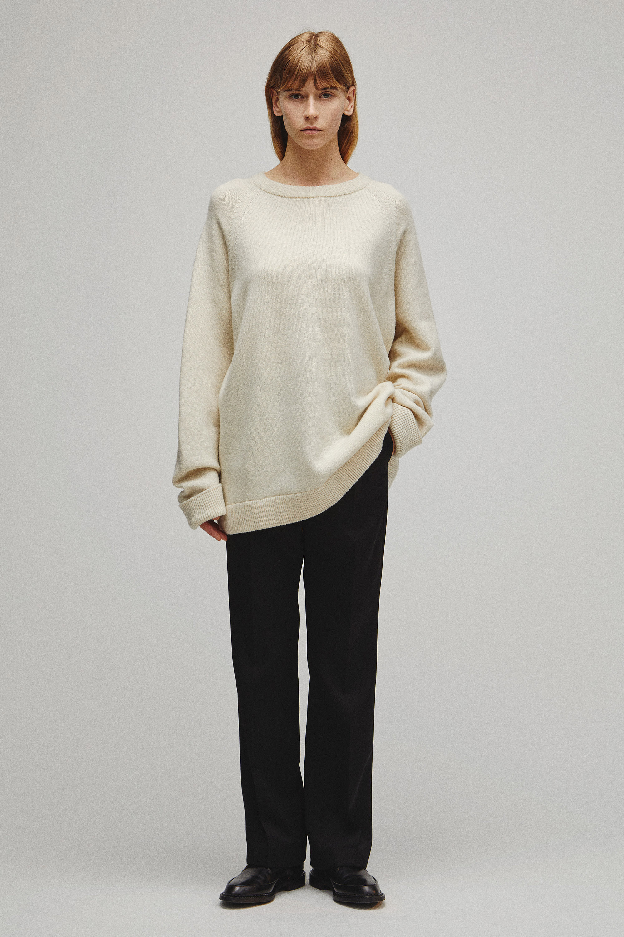 RERACS RAGLAN CREW NECK PULLOVER KNIT