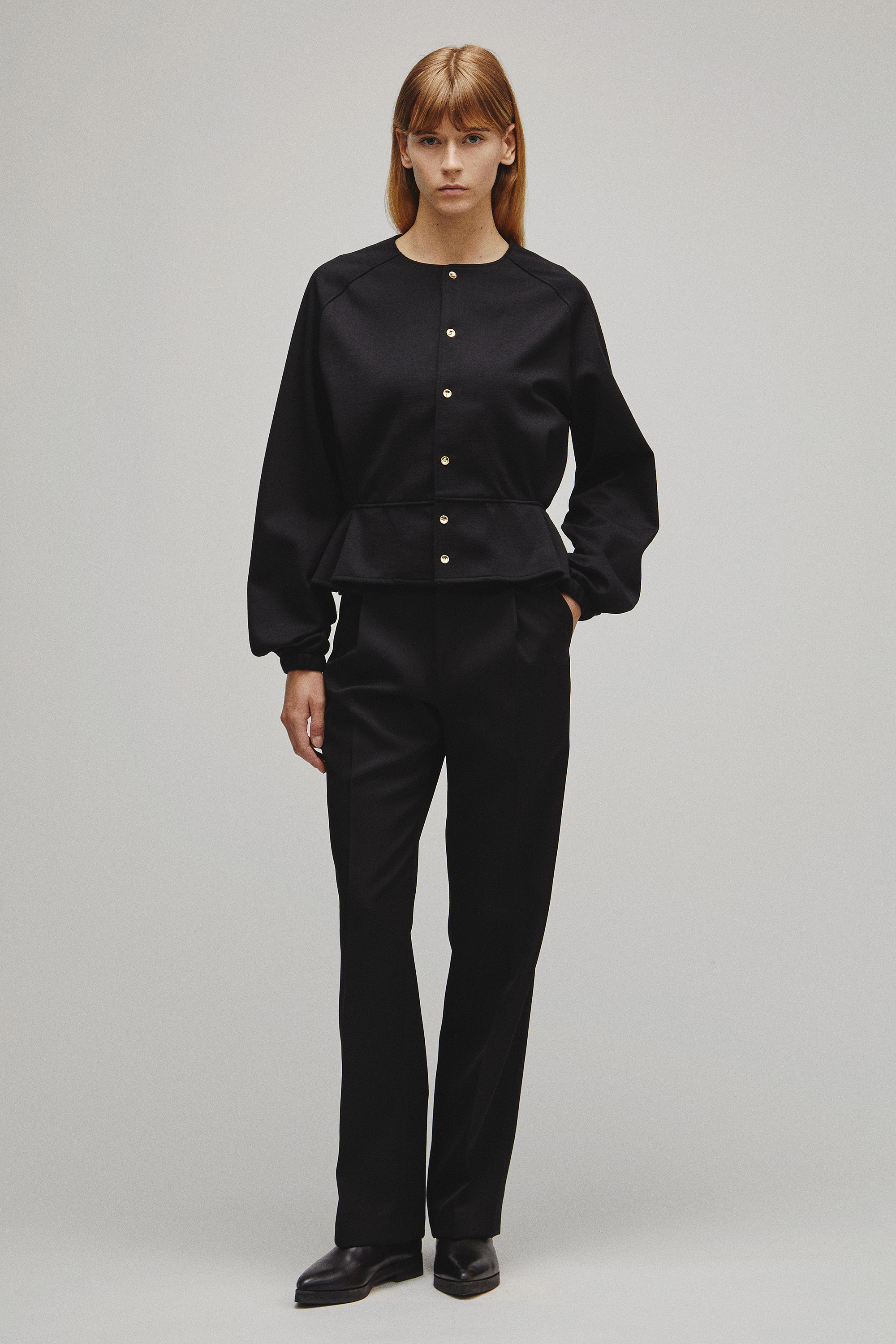 RERACS PEPLUM CARDIGAN