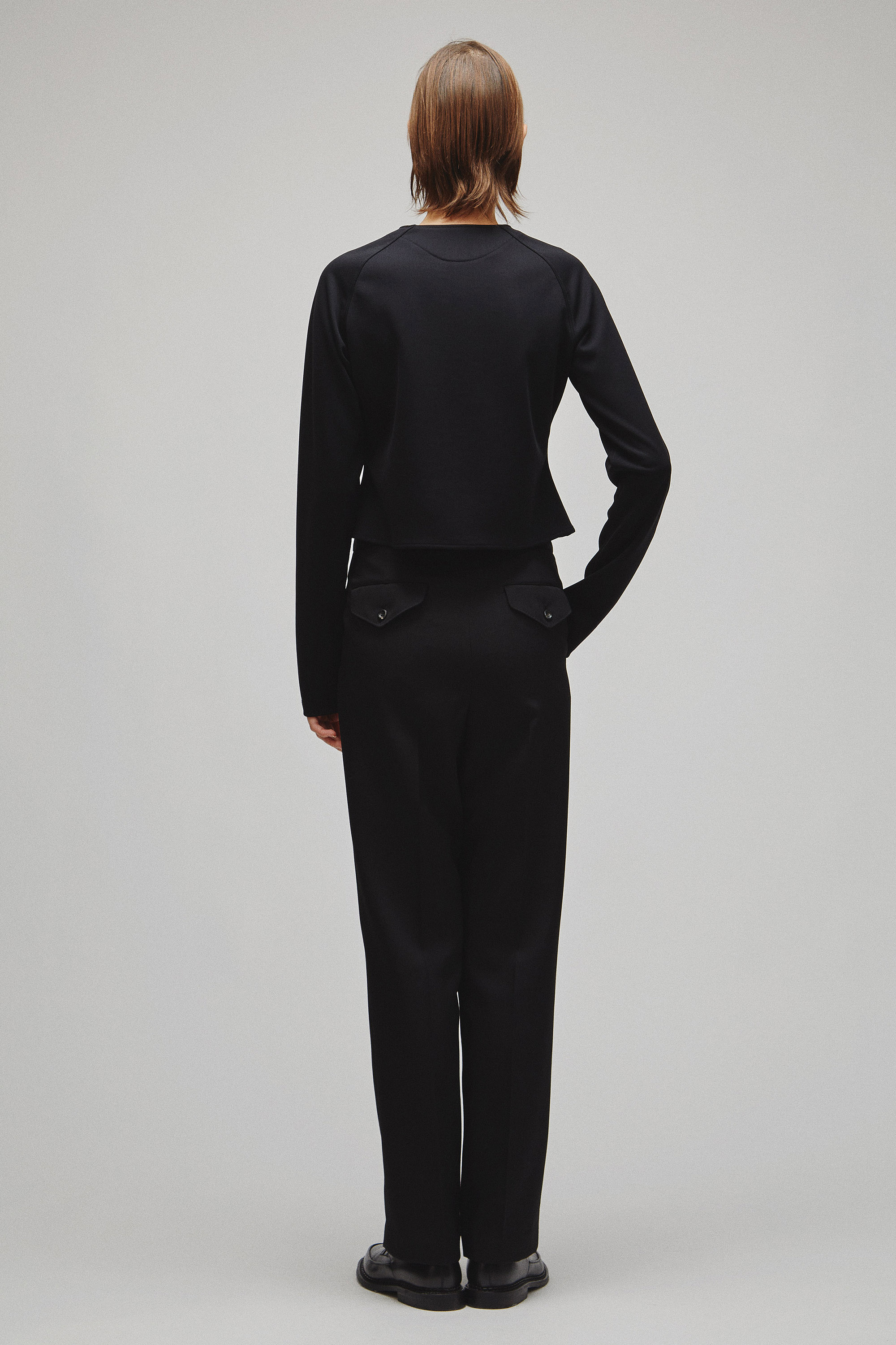 RERACS COLLARLESS TIGHT CARDIGAN