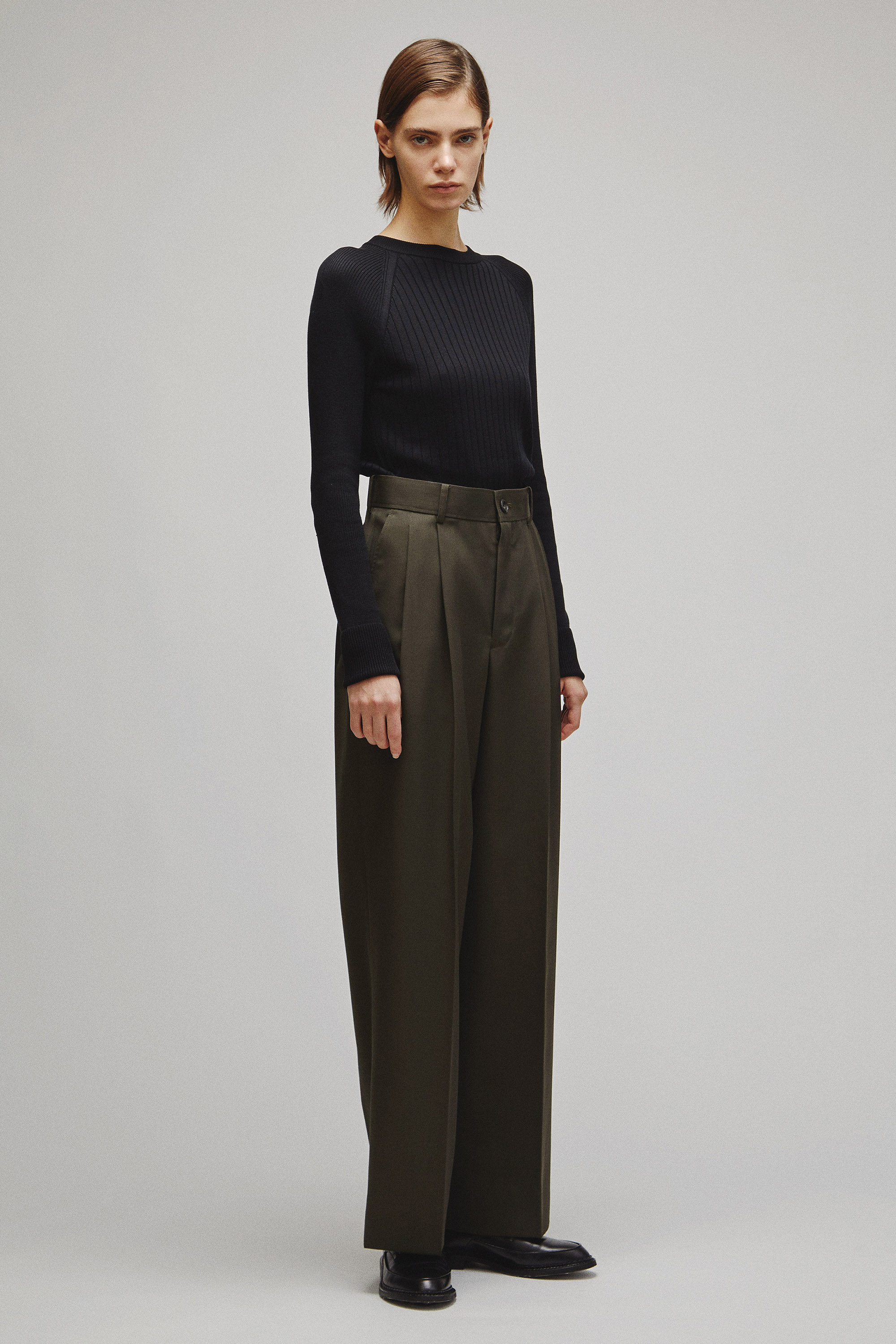 RERACS 2 TUCK WIDE SLACKS