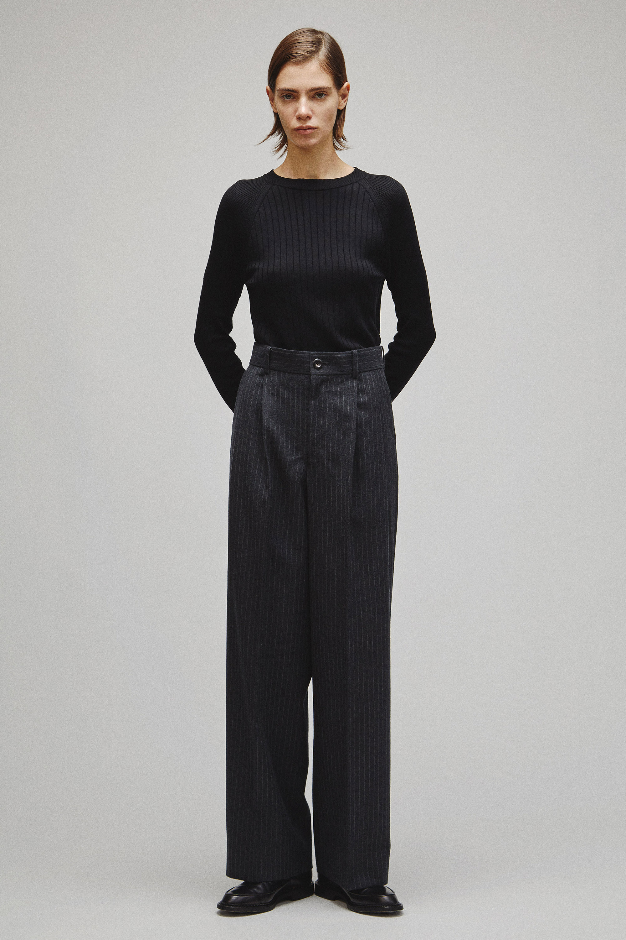 RERACS 2 TUCK WIDE SLACKS
