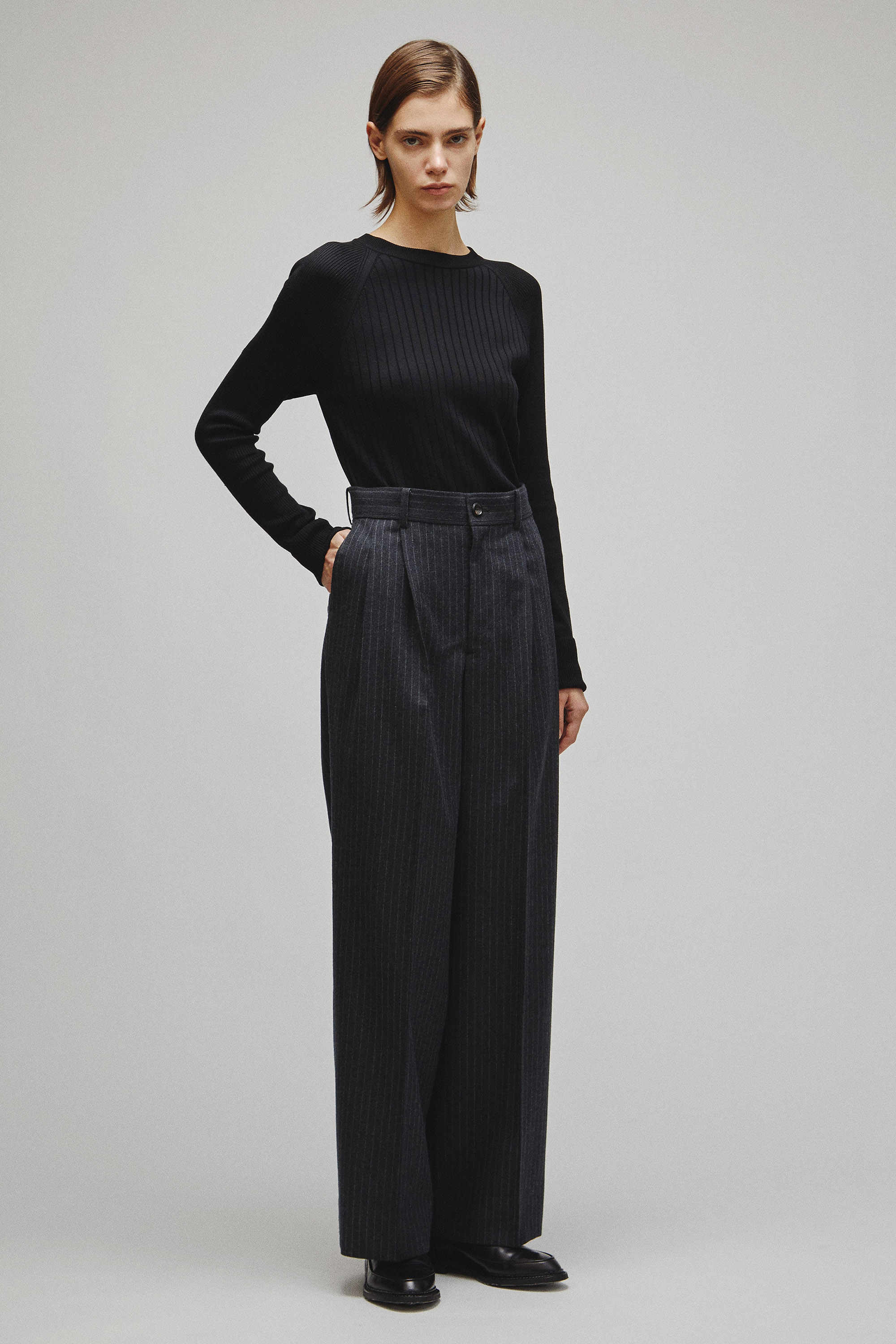 RERACS 2 TUCK WIDE SLACKS