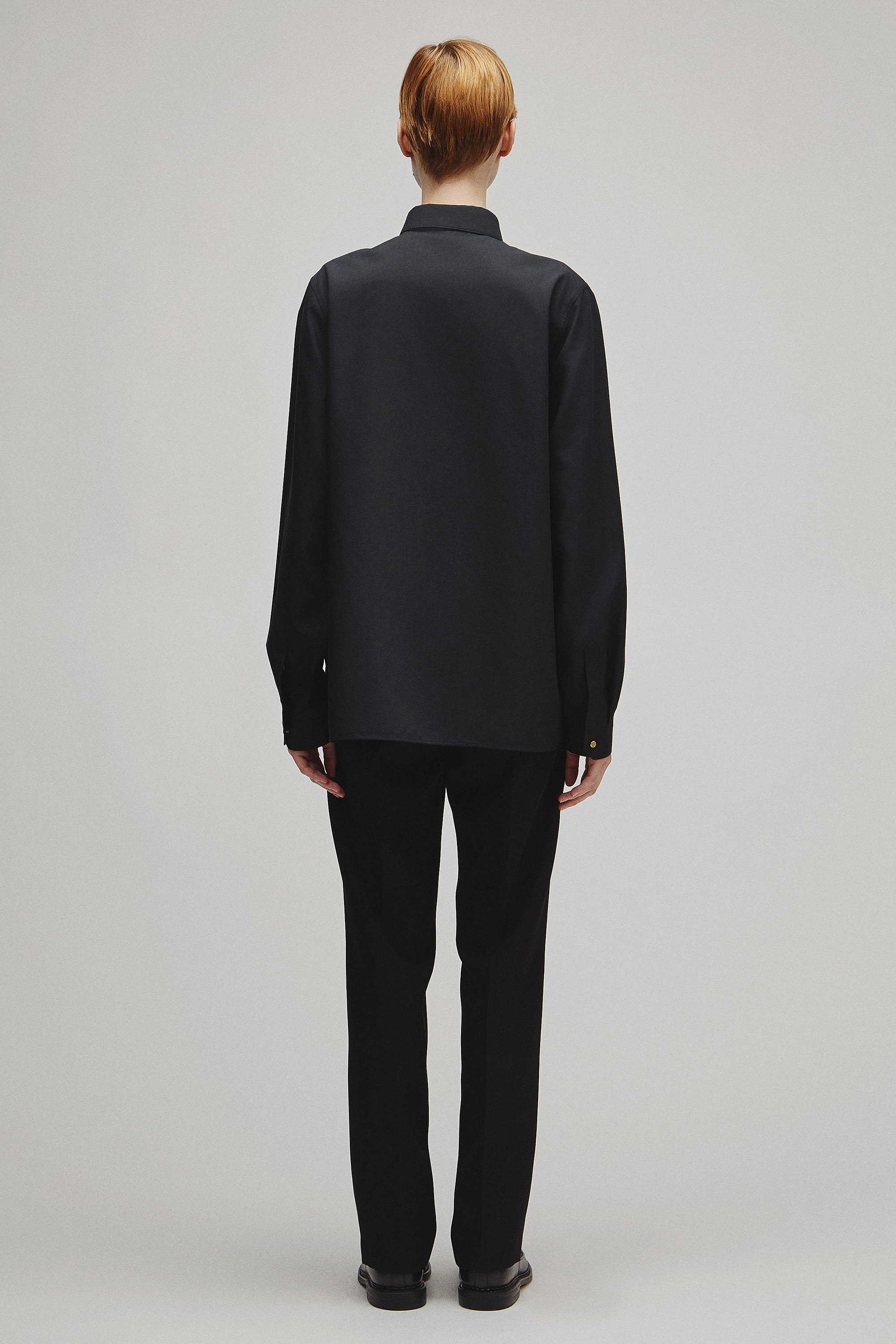 RERACS TINY COLLAR FRONT TIE SHIRT