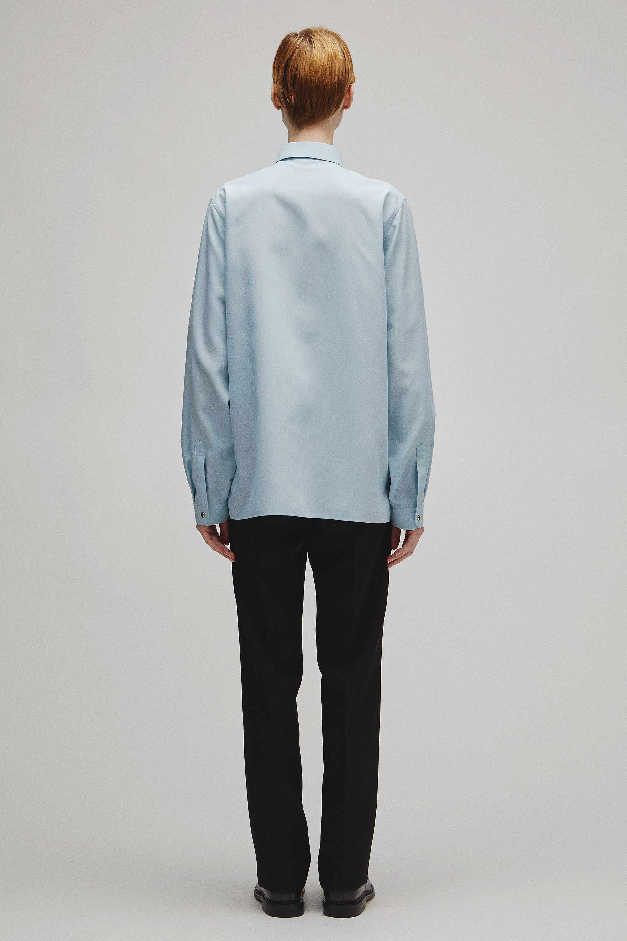RERACS TINY COLLAR FRONT TIE SHIRT