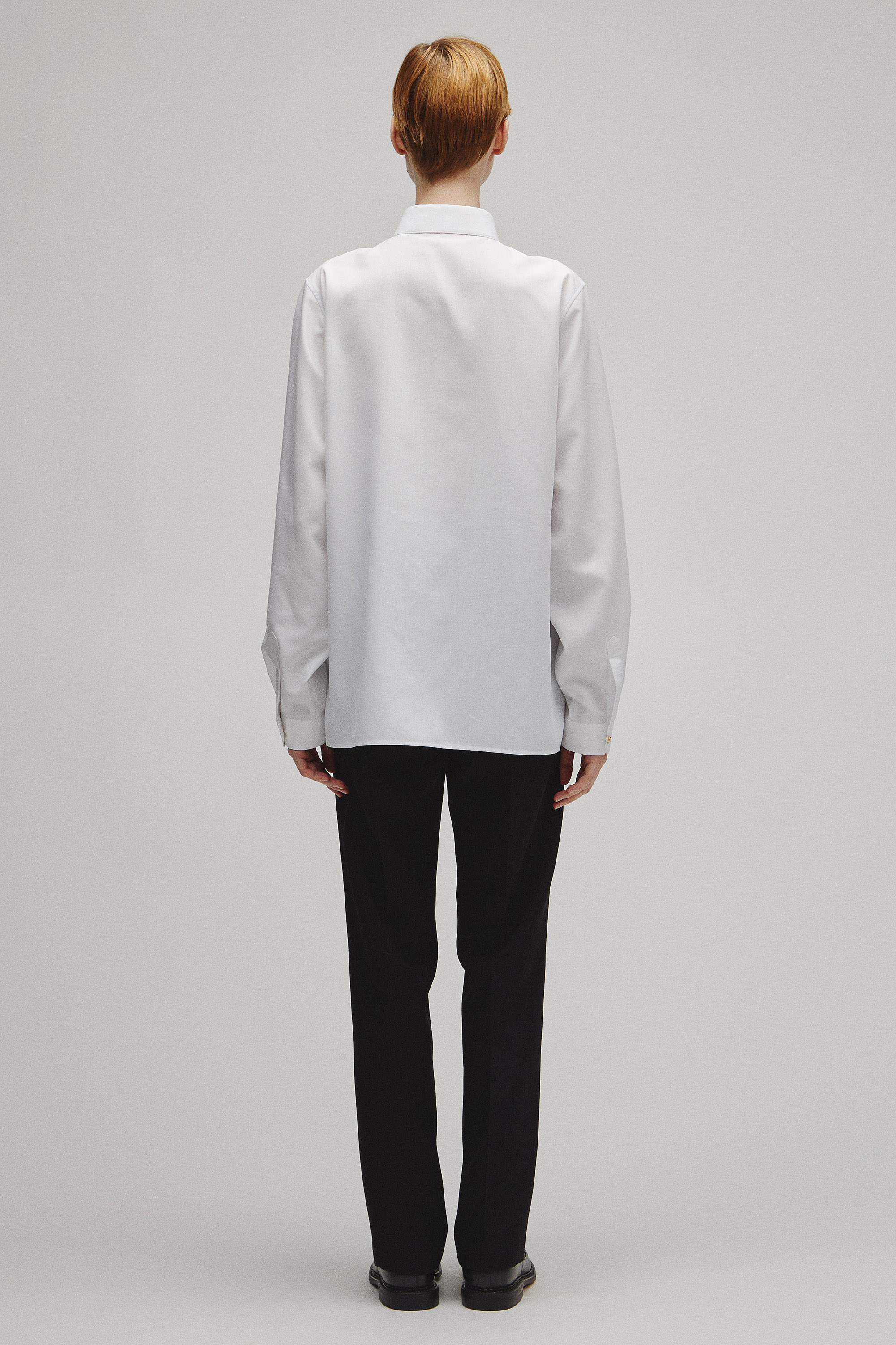 RERACS TINY COLLAR FRONT TIE SHIRT