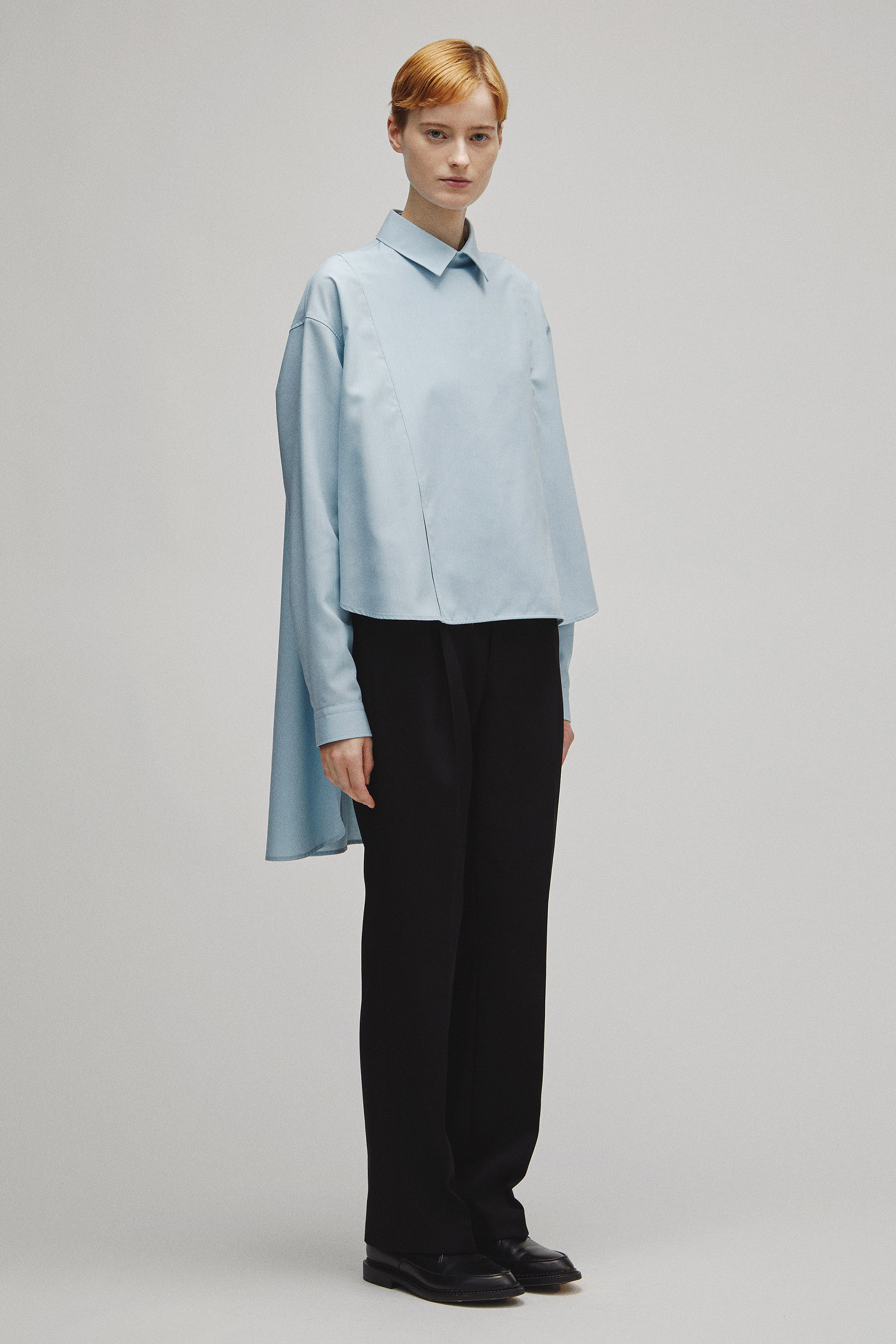 RERACS TUXEDO A-LINE TAIL SHIRT