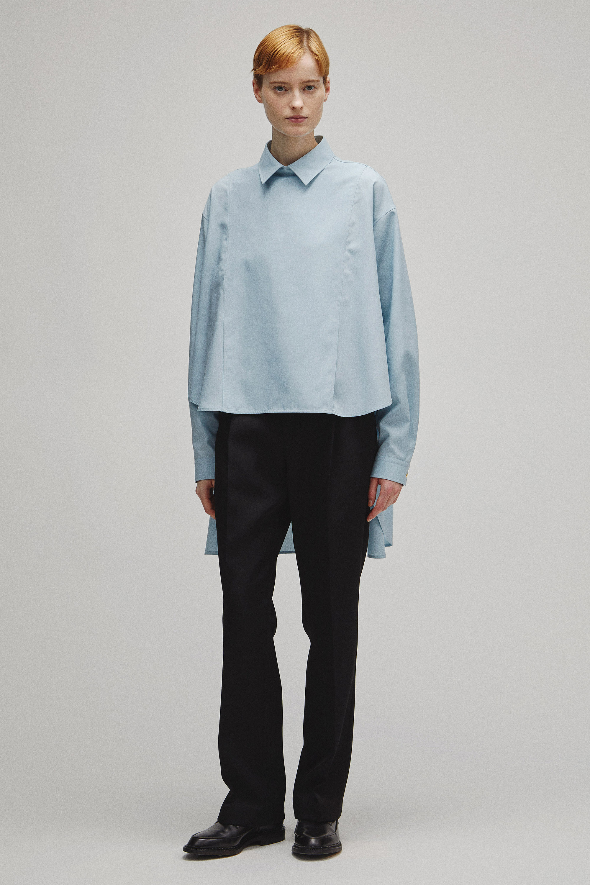 RERACS TUXEDO A-LINE TAIL SHIRT