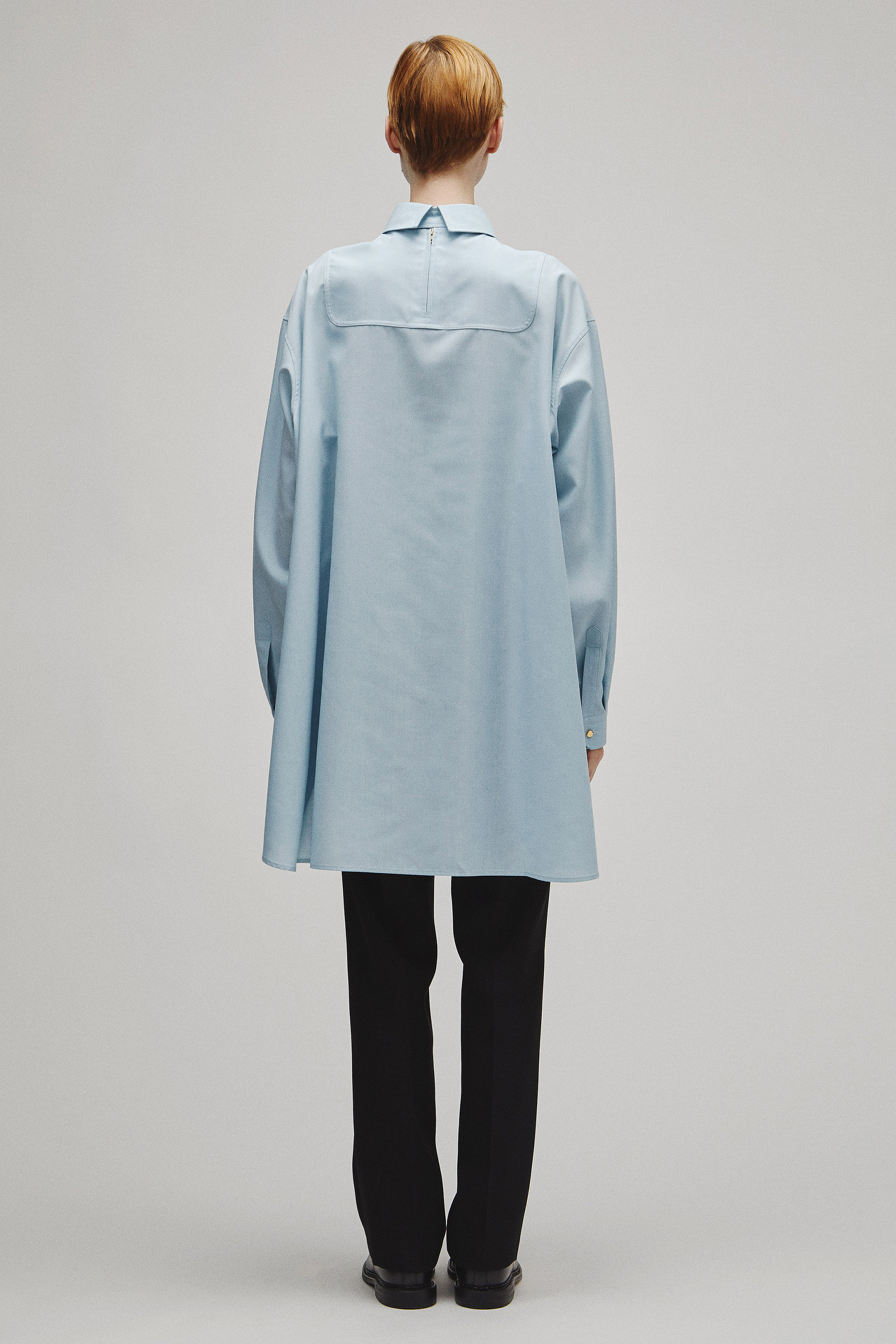 RERACS TUXEDO A-LINE TAIL SHIRT