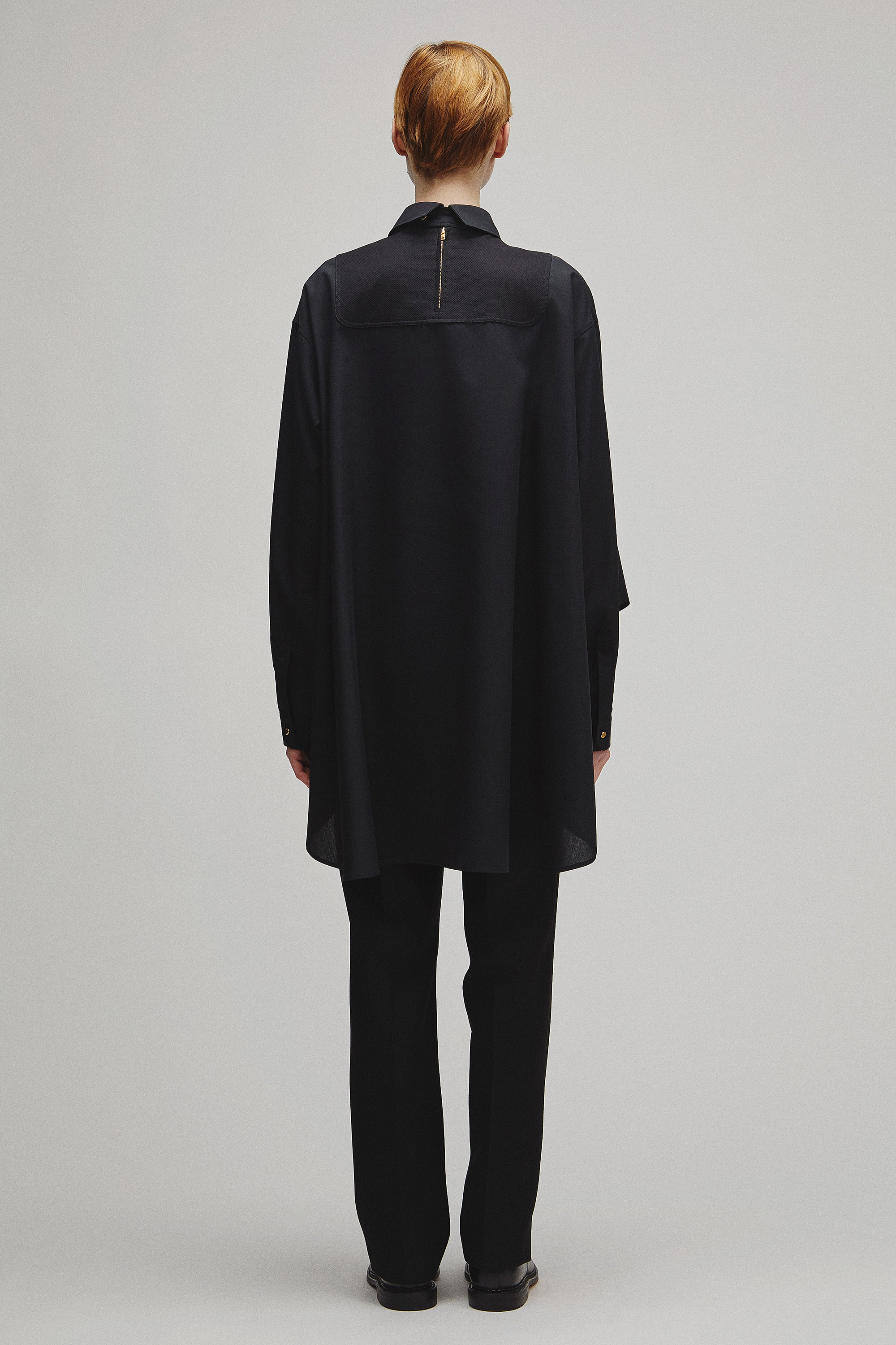 RERACS TUXEDO A-LINE TAIL SHIRT