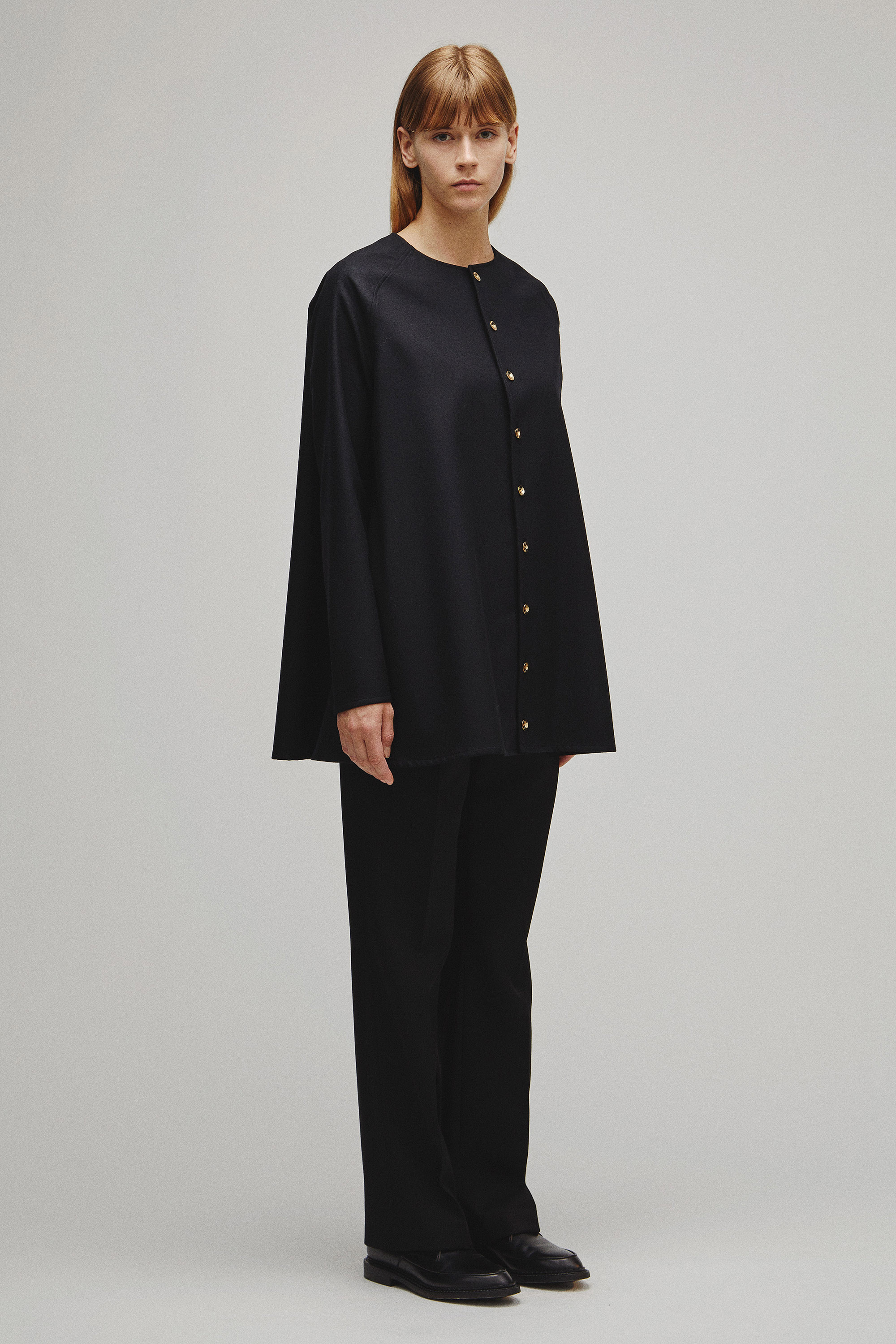 RERACS COLLARLESS A-LINE TUNIC
