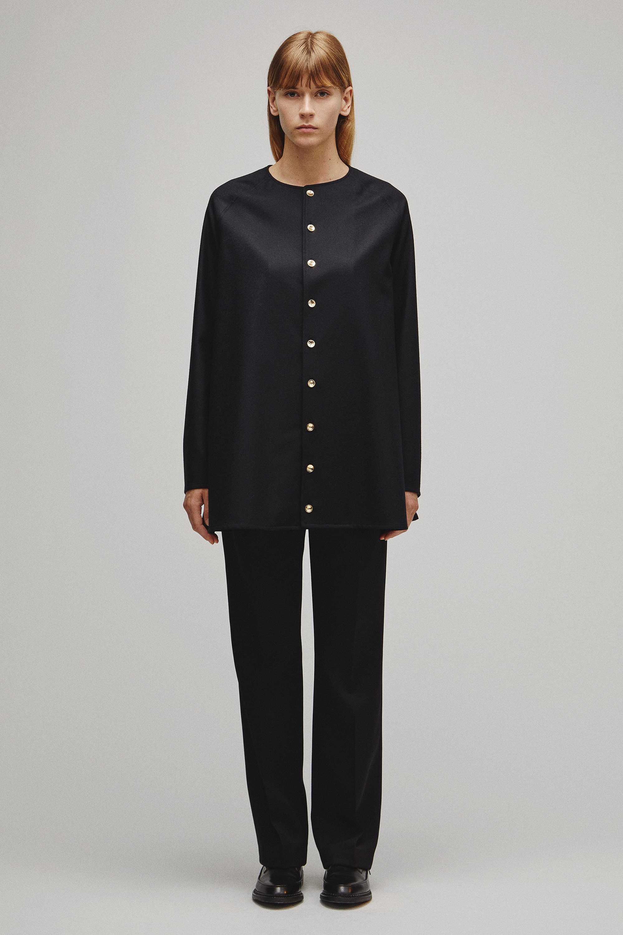 RERACS COLLARLESS A-LINE TUNIC