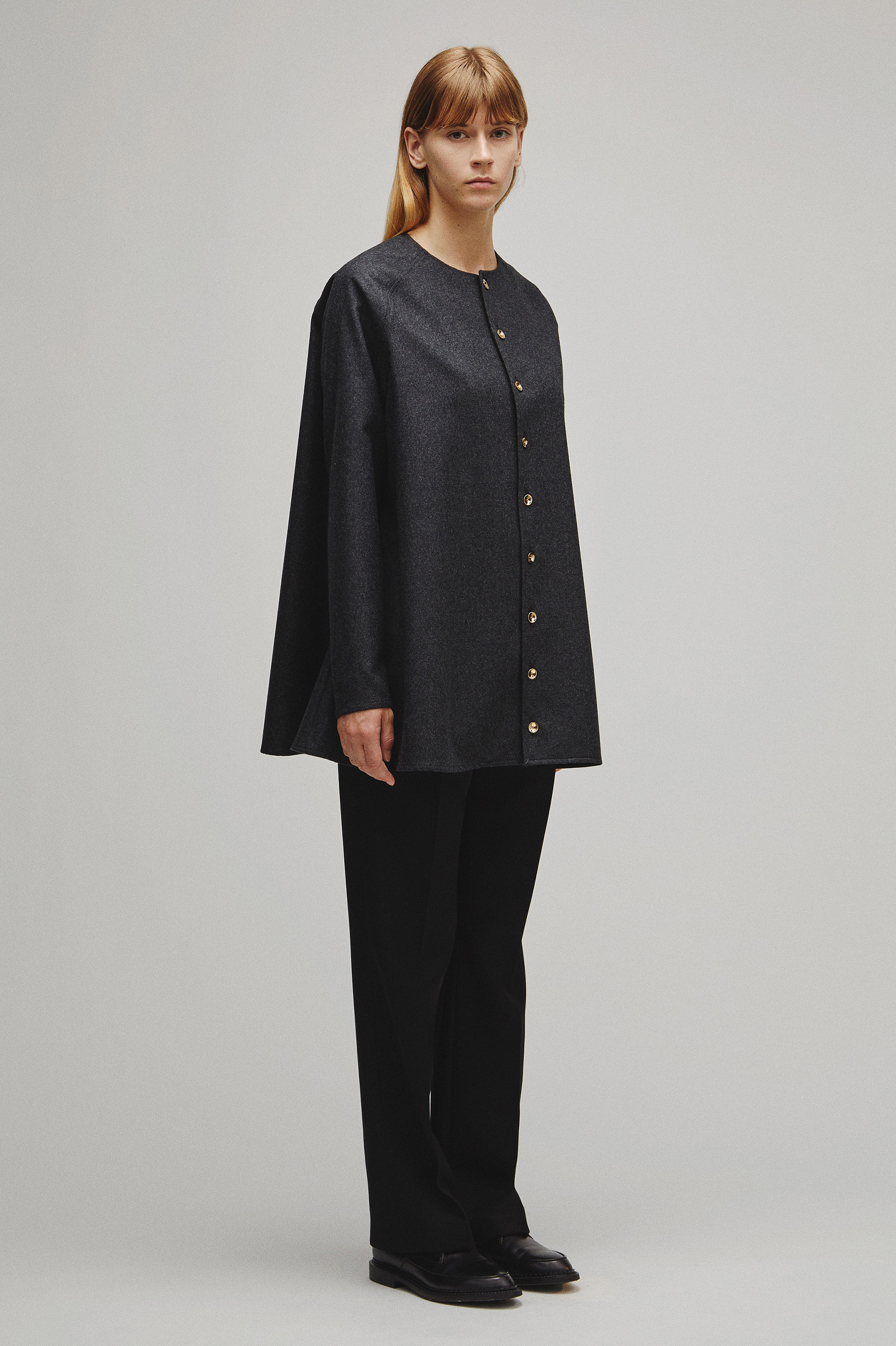 RERACS COLLARLESS A-LINE TUNIC