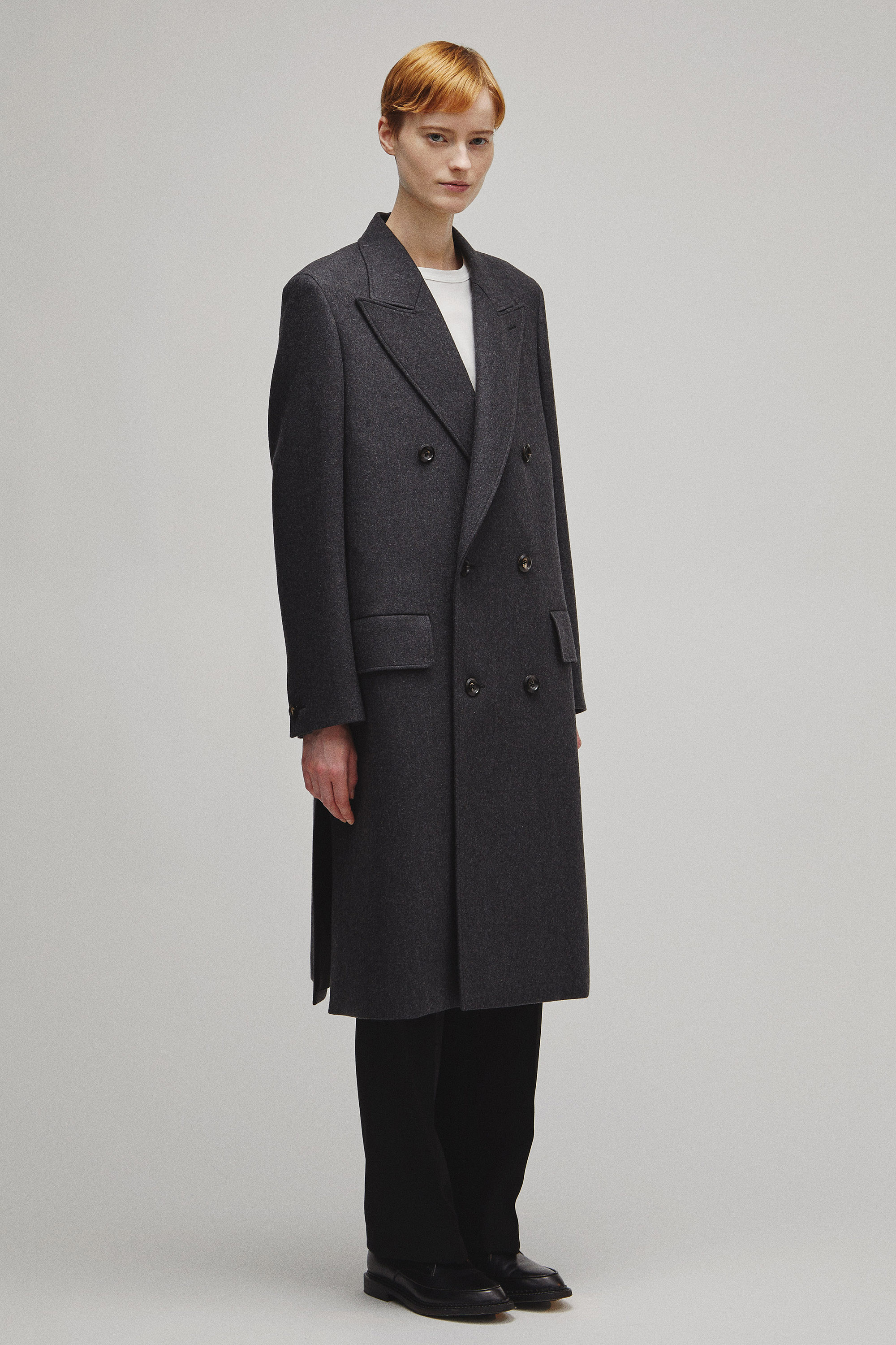 THE DOUBLE PEAKED TAILORED COAT