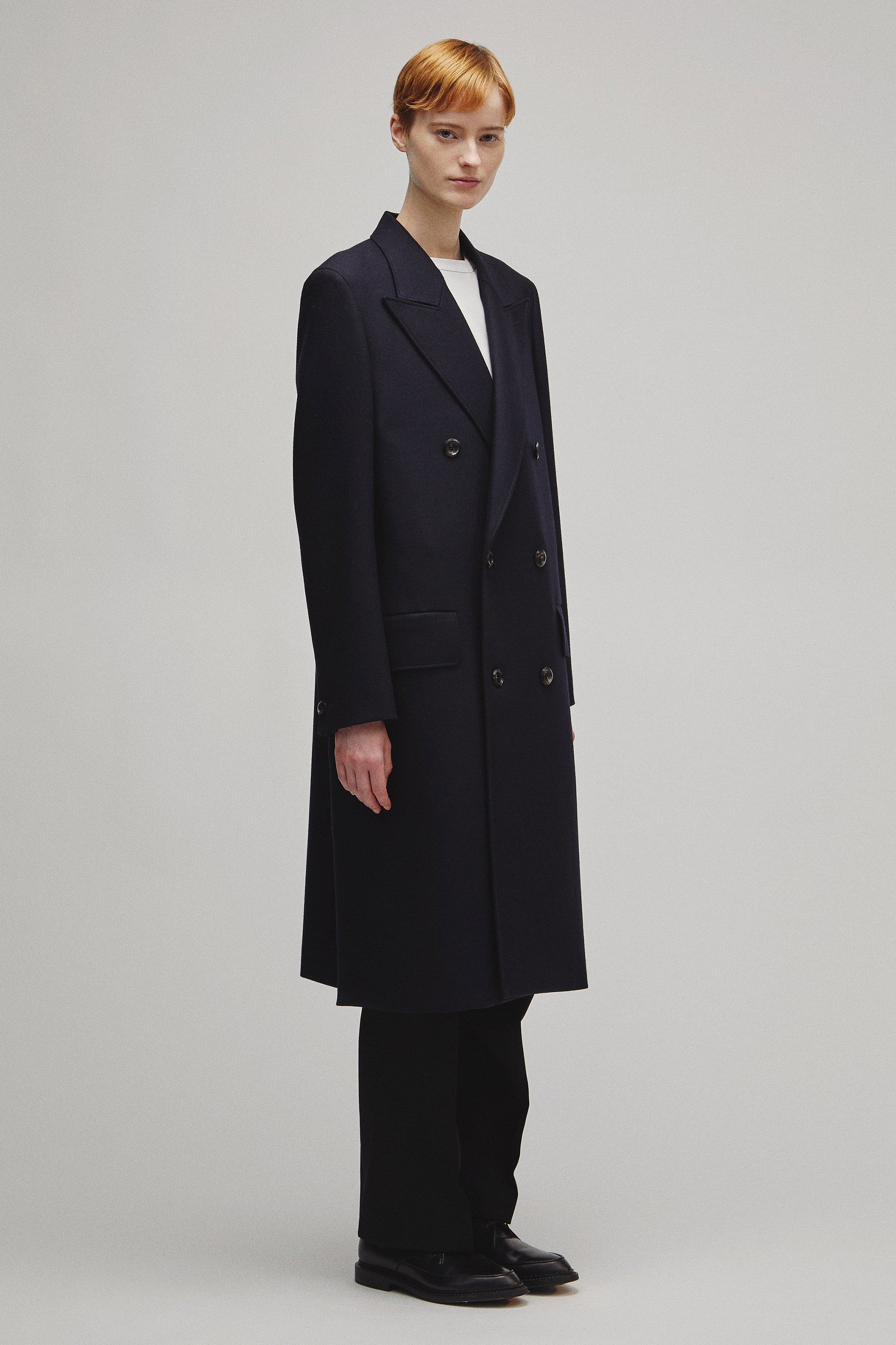 THE DOUBLE PEAKED TAILORED COAT