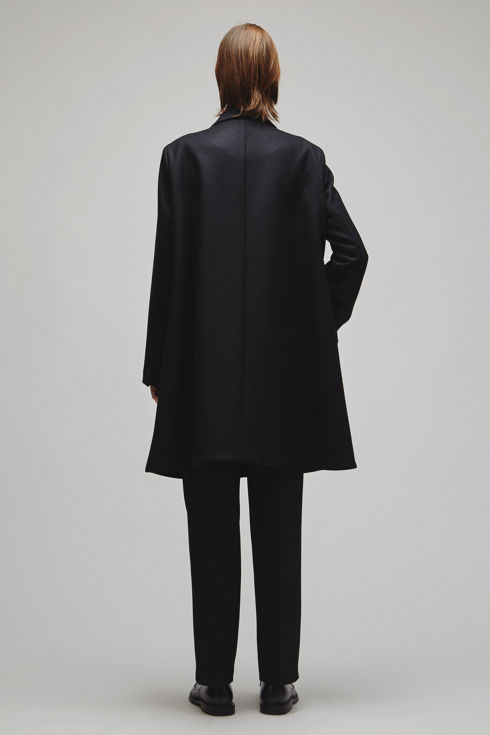 RERACS DOUBLE PEAKED A-LINE COAT