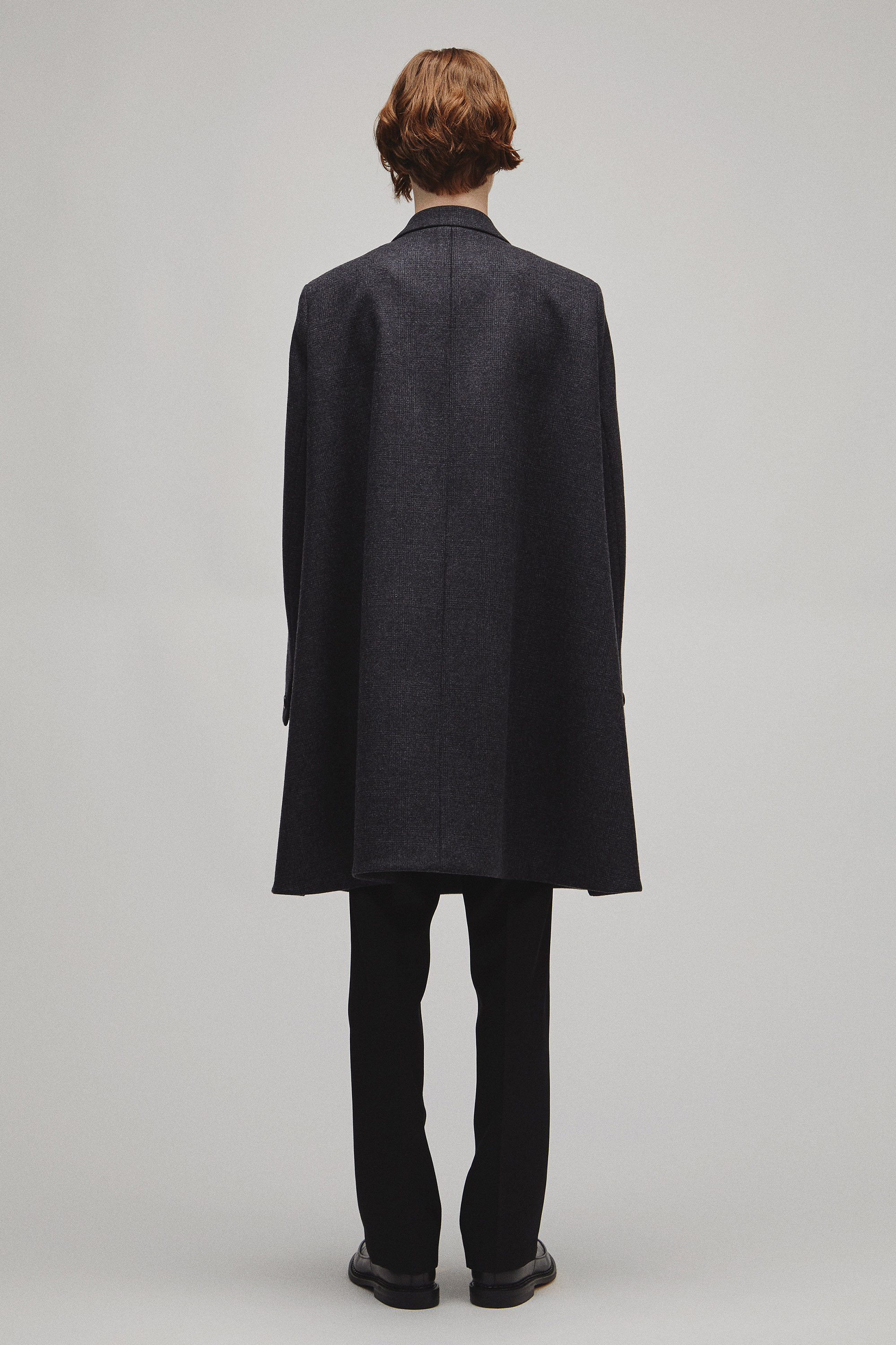 RERACS DOUBLE PEAKED A-LINE COAT