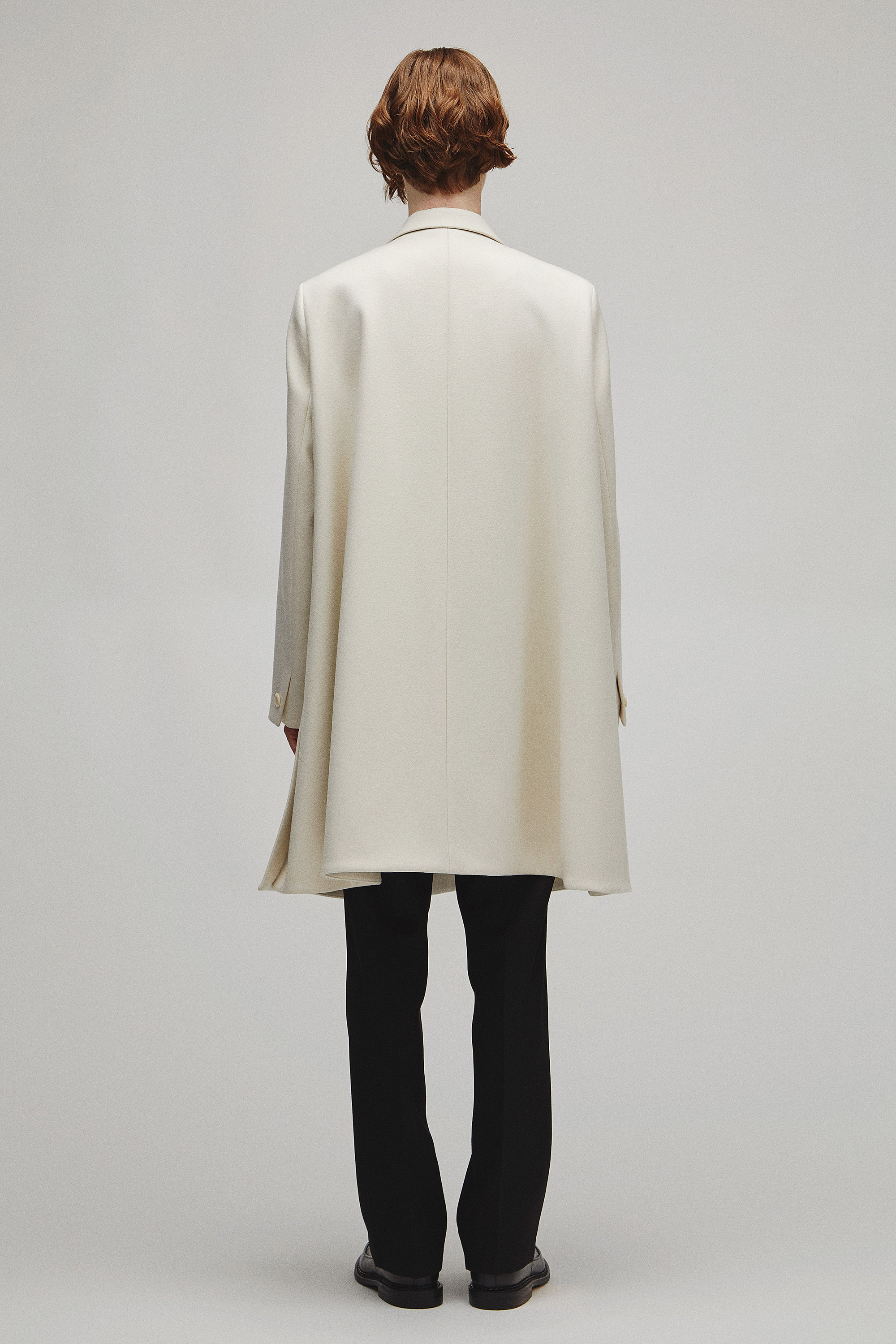 RERACS DOUBLE PEAKED A-LINE COAT