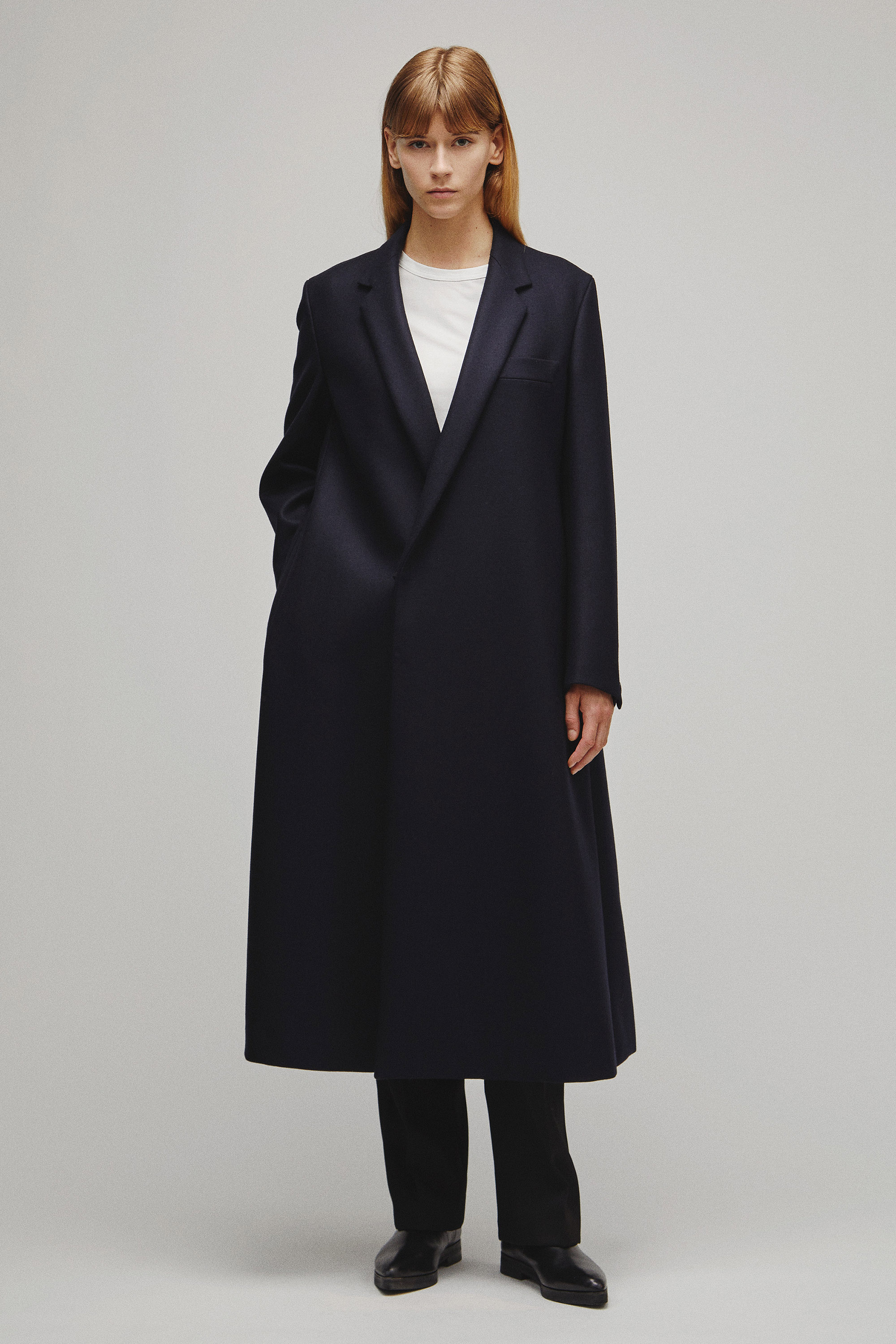 RERACS NOTCHED A-LINE COAT