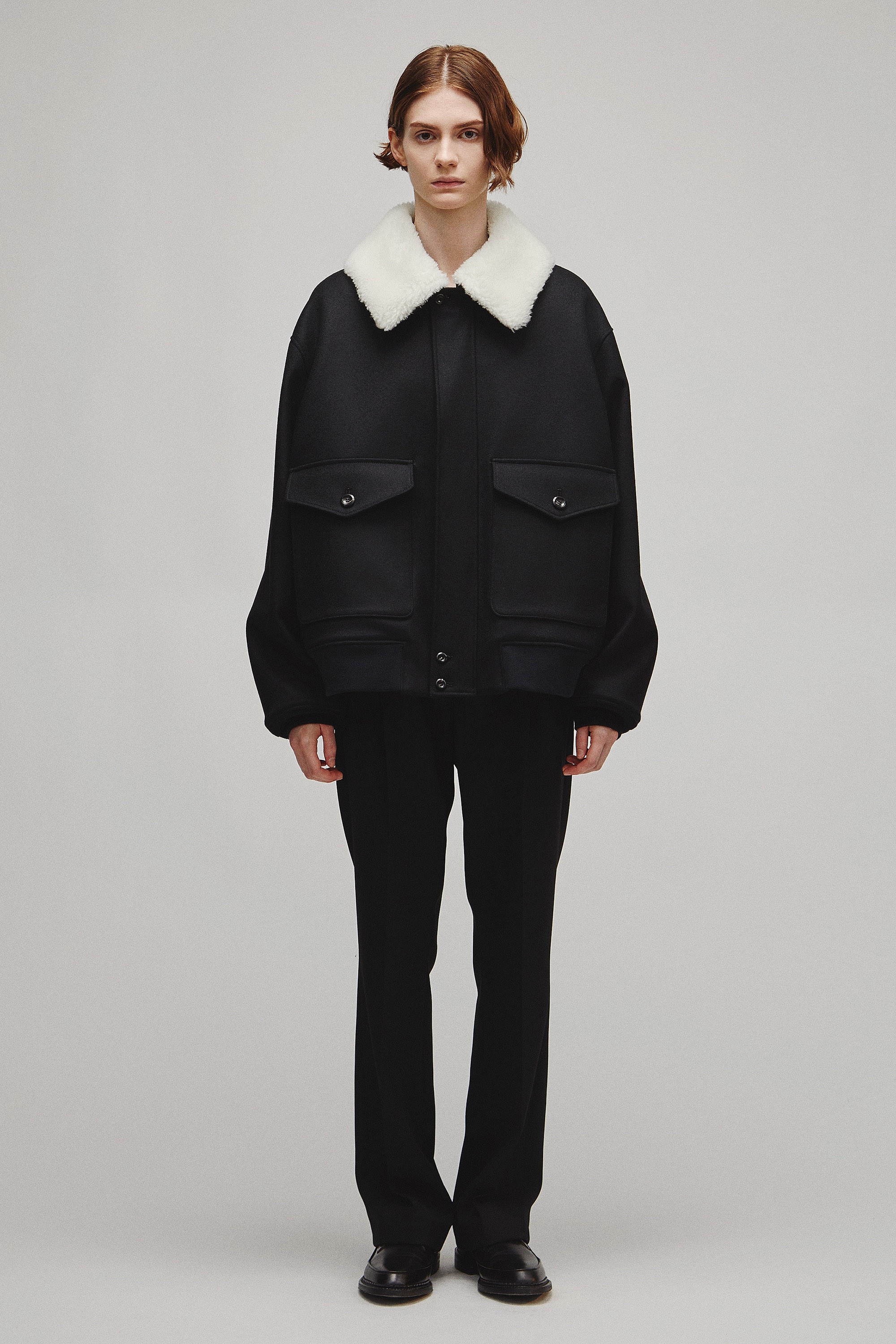 THE A2 JACKET M WITH BOA COLLAR