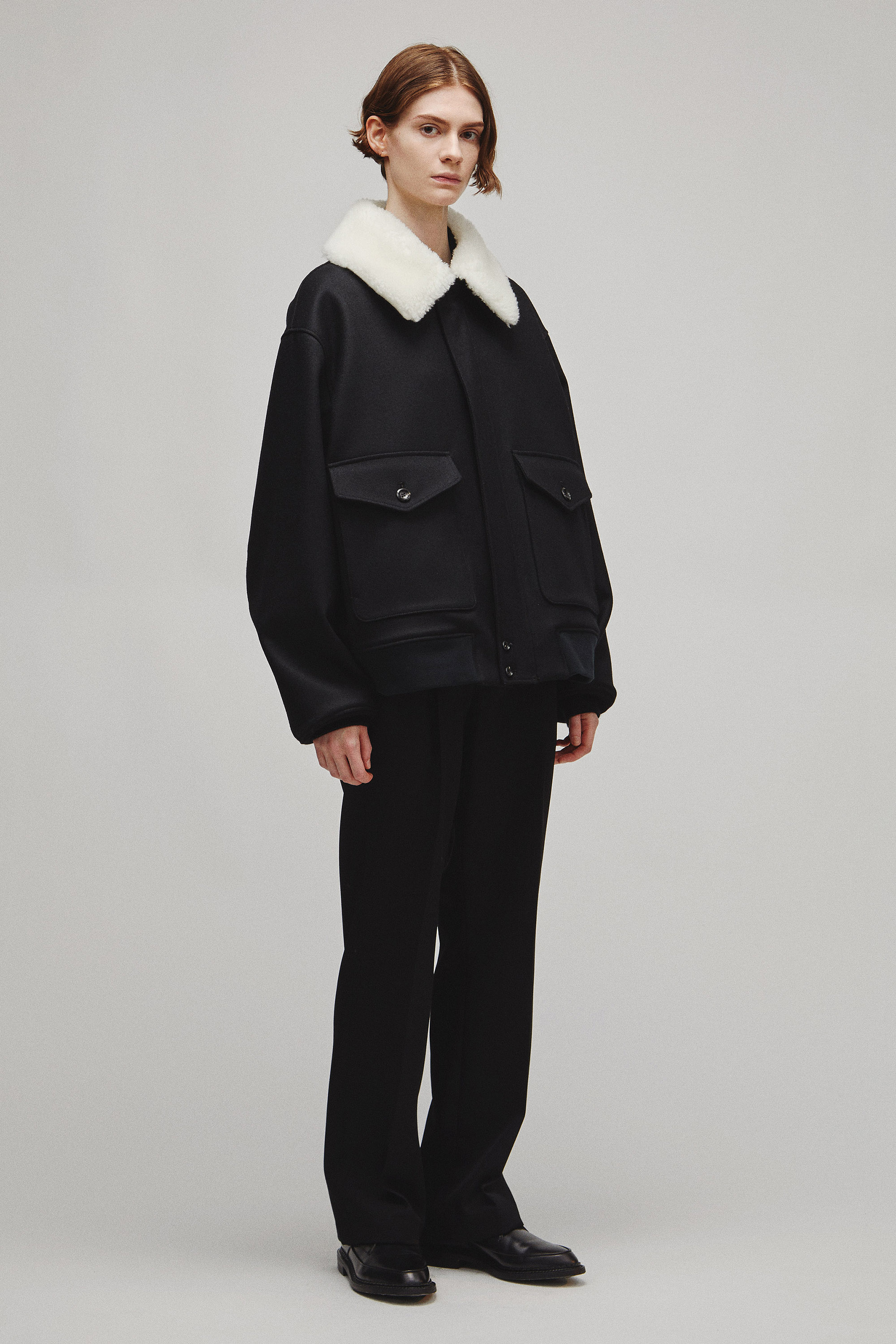 THE A2 JACKET M WITH BOA COLLAR