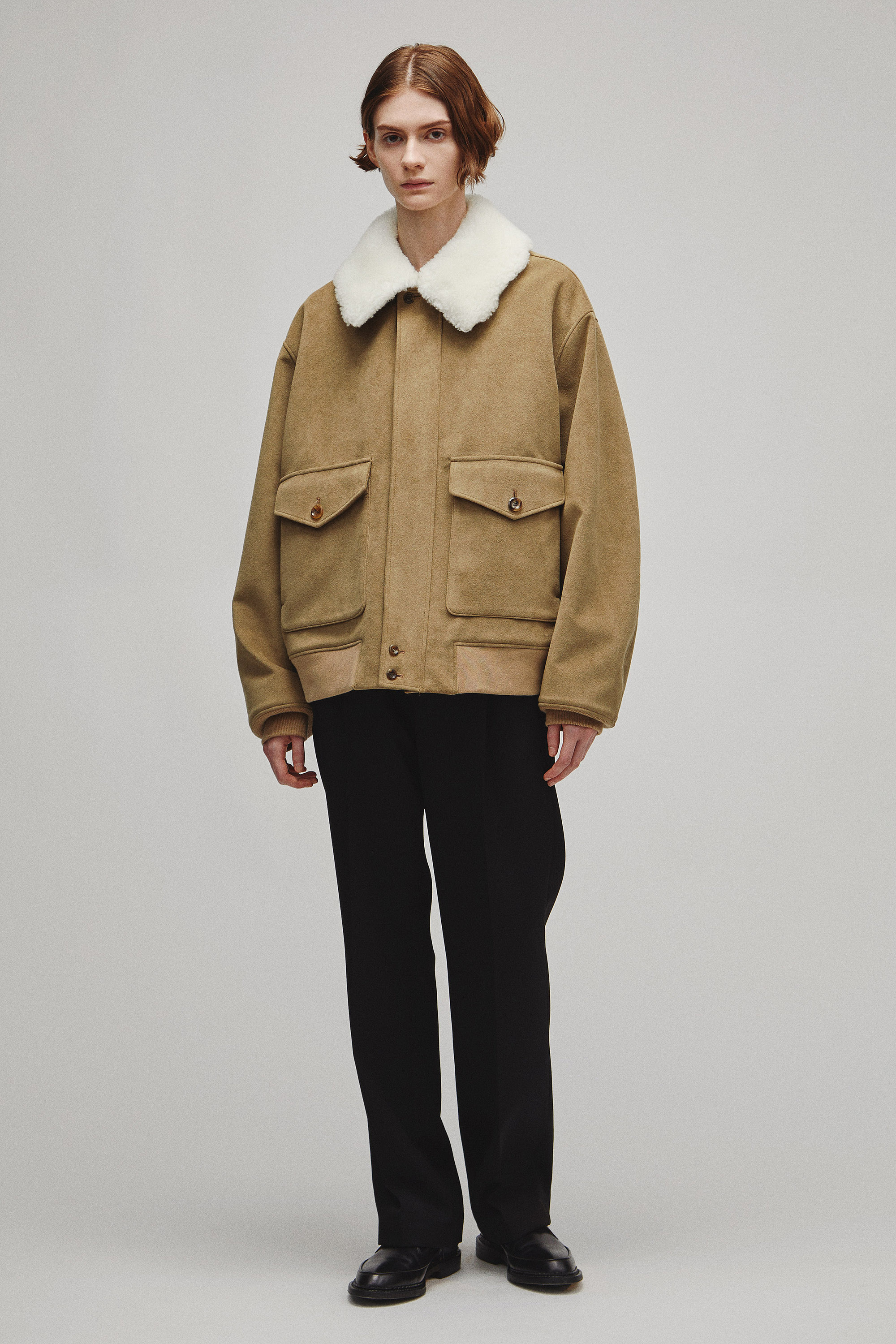 THE A2 JACKET M WITH BOA COLLAR