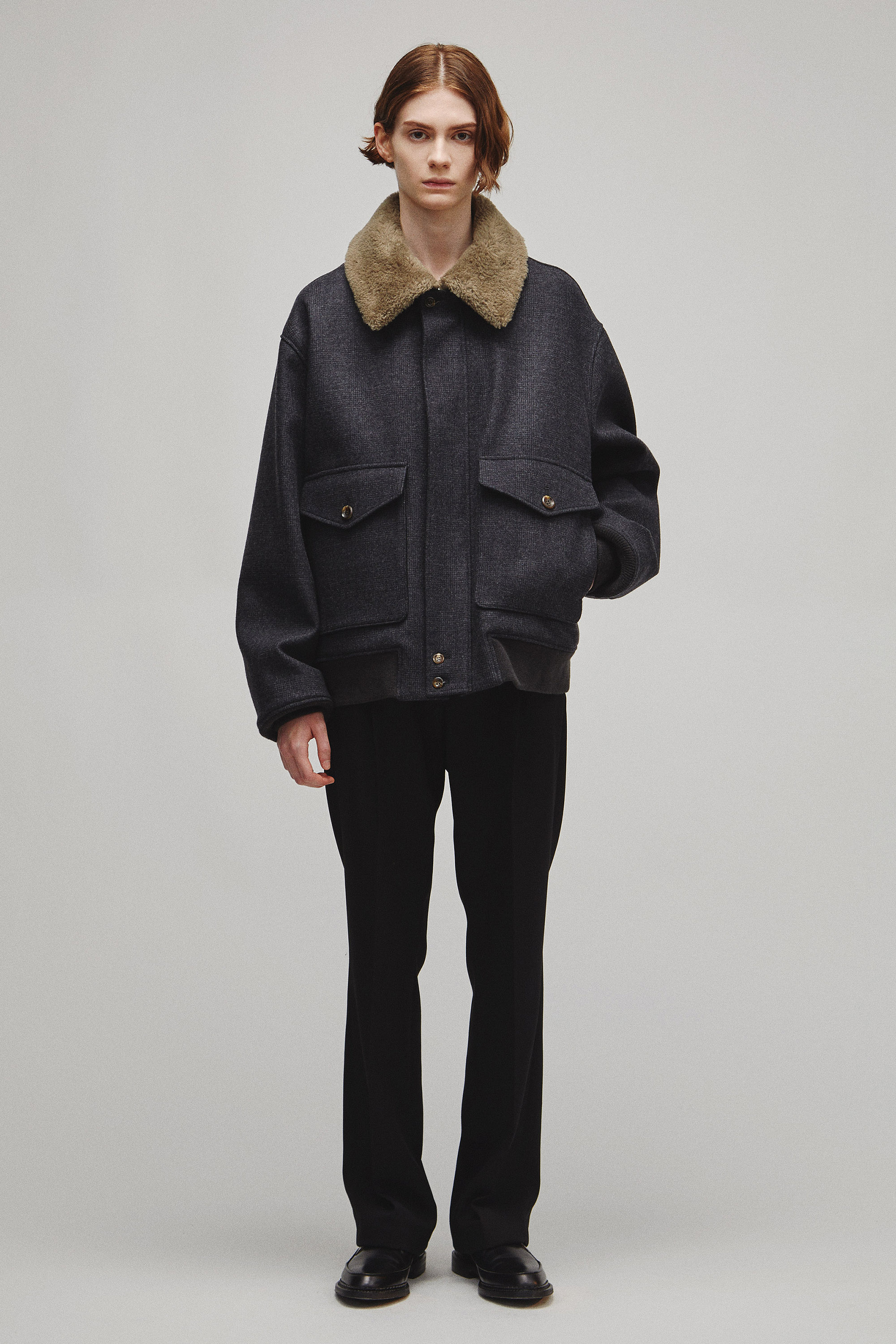 THE A2 JACKET M WITH BOA COLLAR