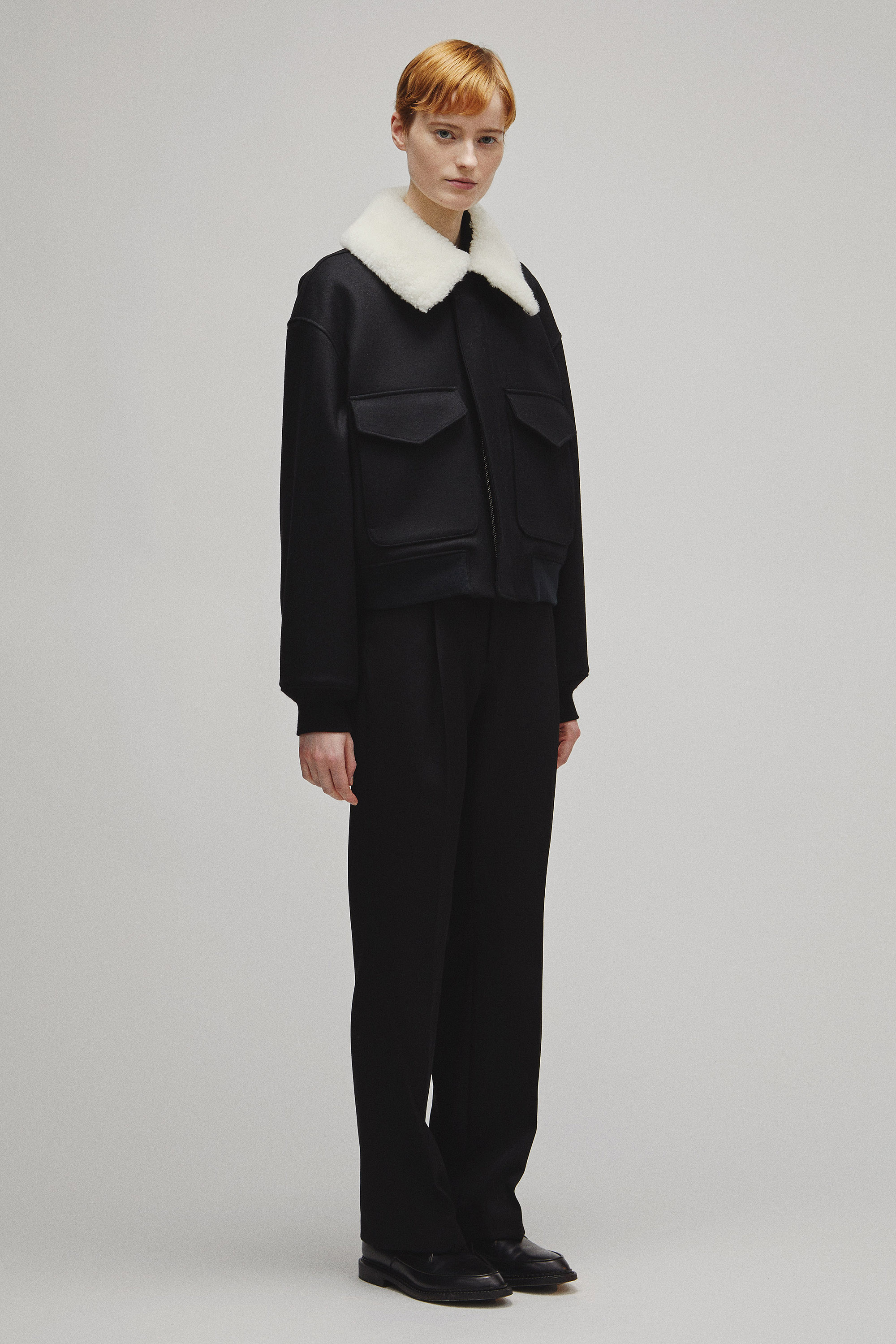 THE A2 JACKET W WITH BOA COLLAR
