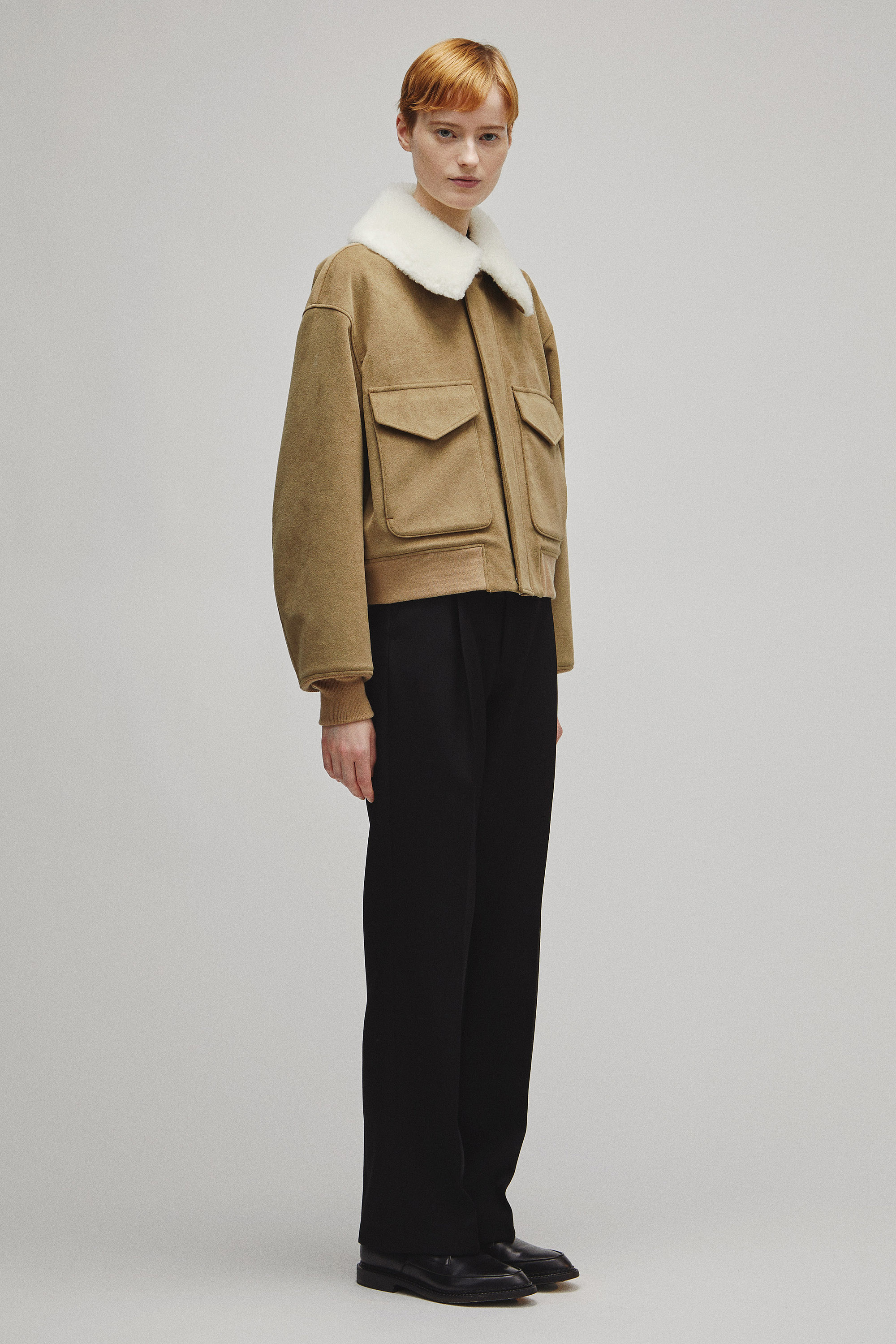 THE A2 JACKET W WITH BOA COLLAR