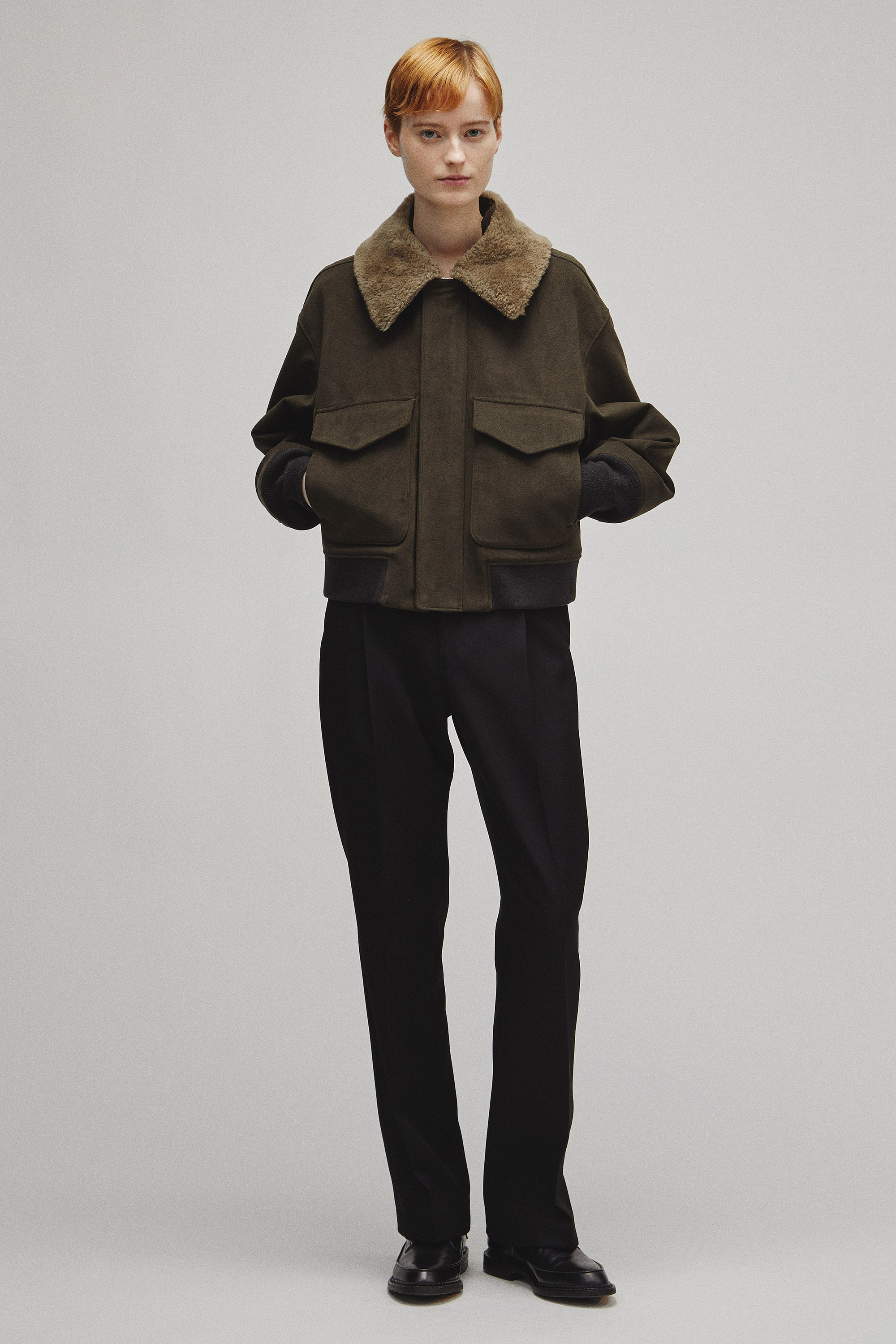 THE A2 JACKET W WITH BOA COLLAR