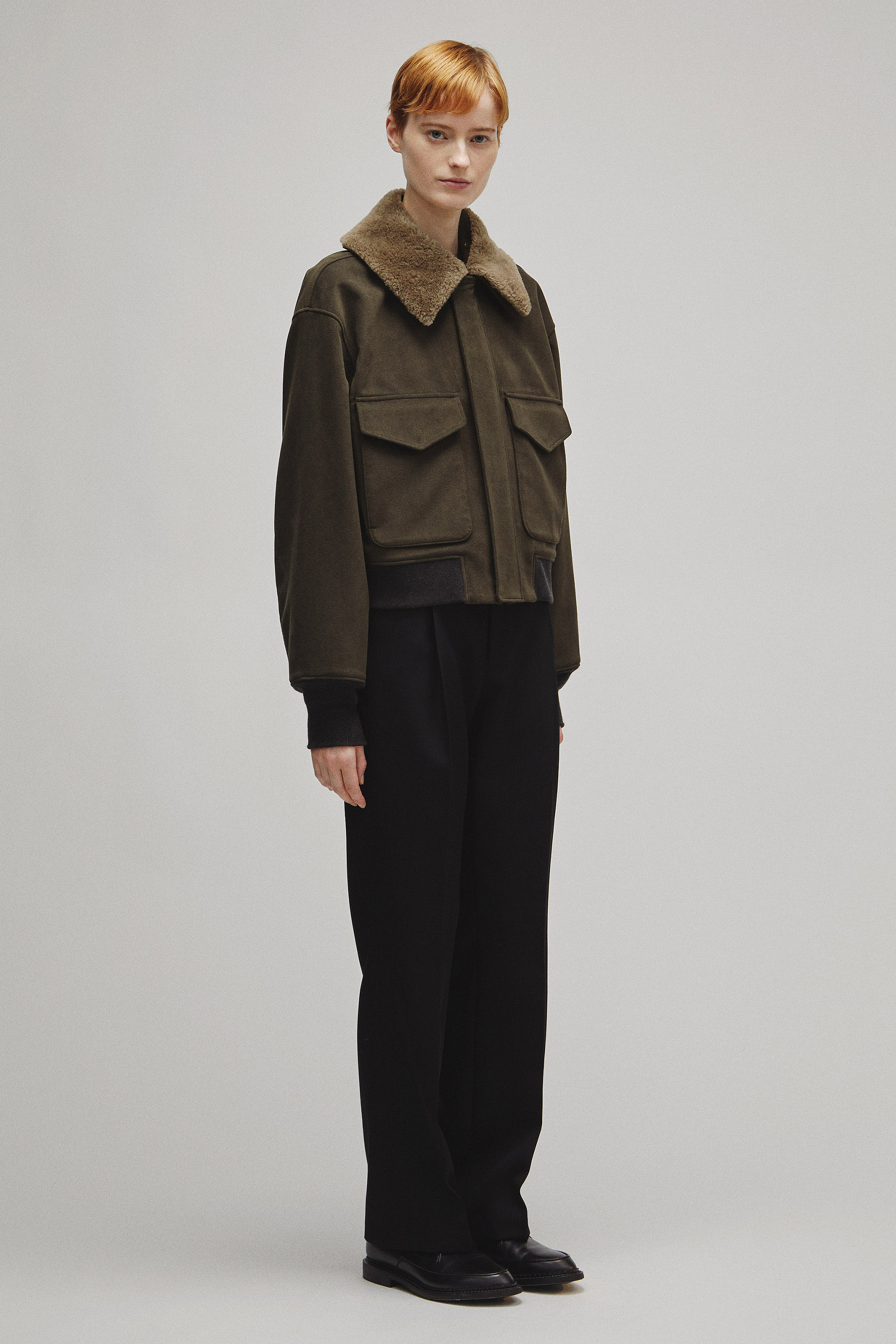 THE A2 JACKET W WITH BOA COLLAR