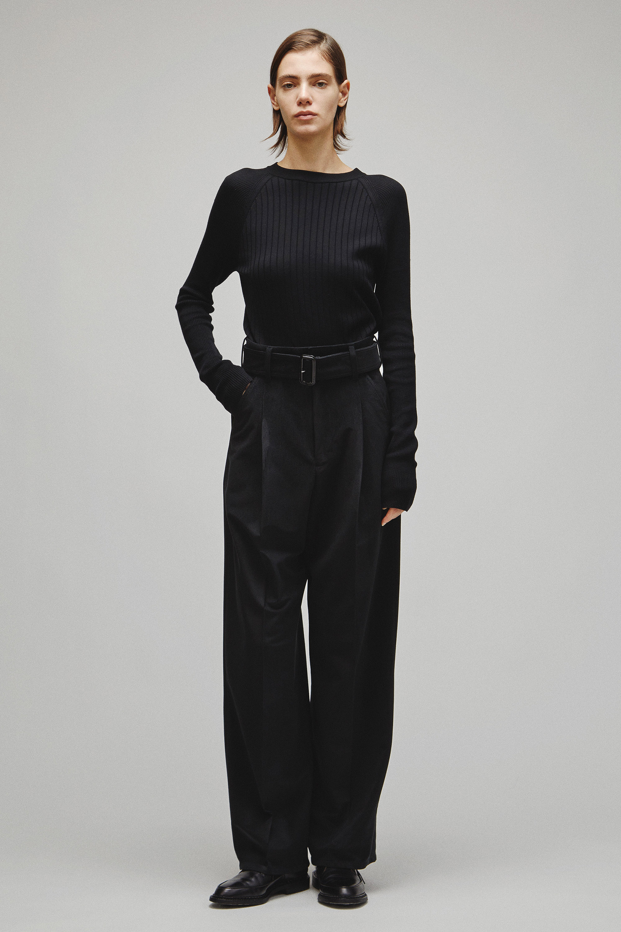 THE BELTED WIDE 5POCKET PANTS