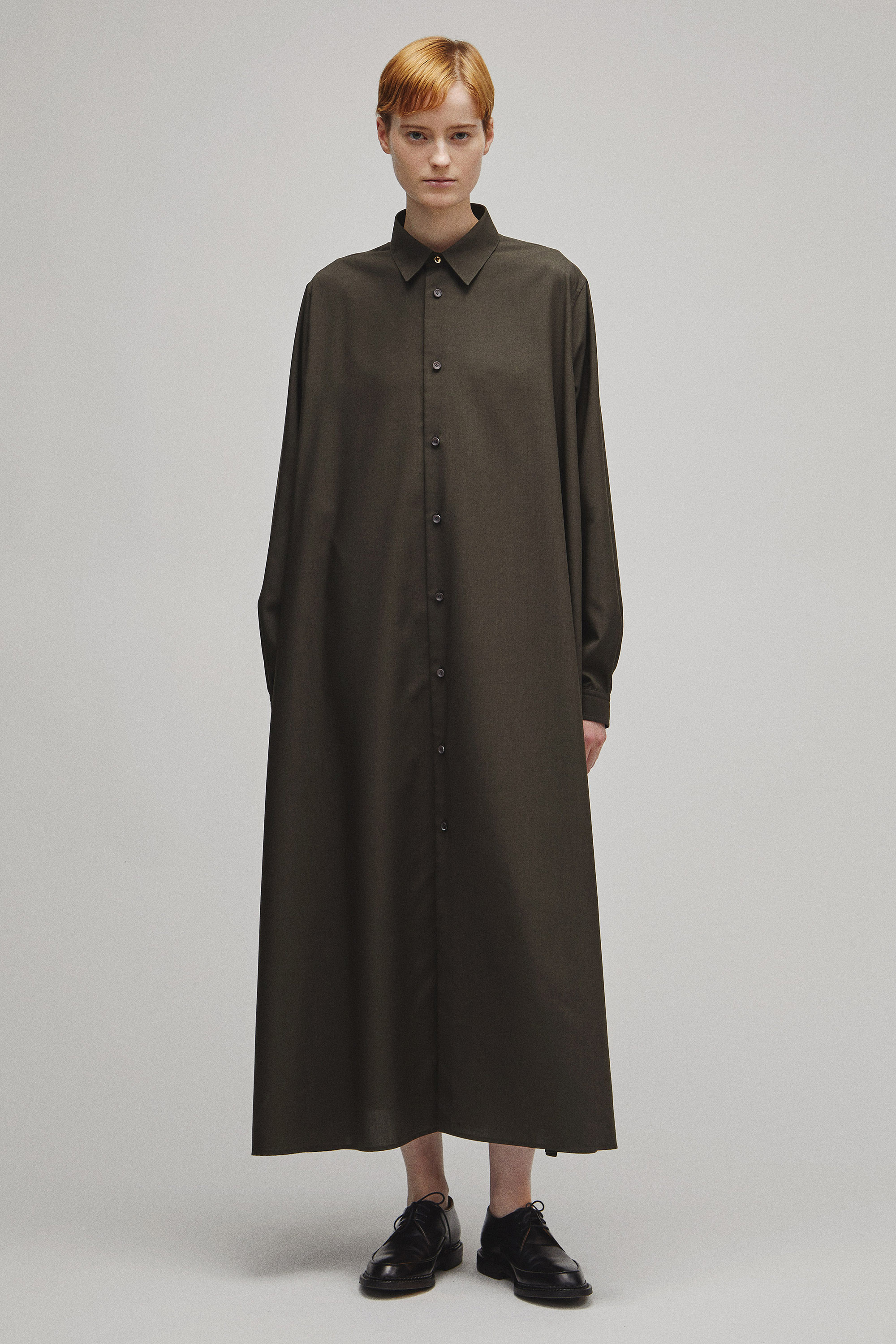RERACS REGULAR COLLAR A-LINE DRESS